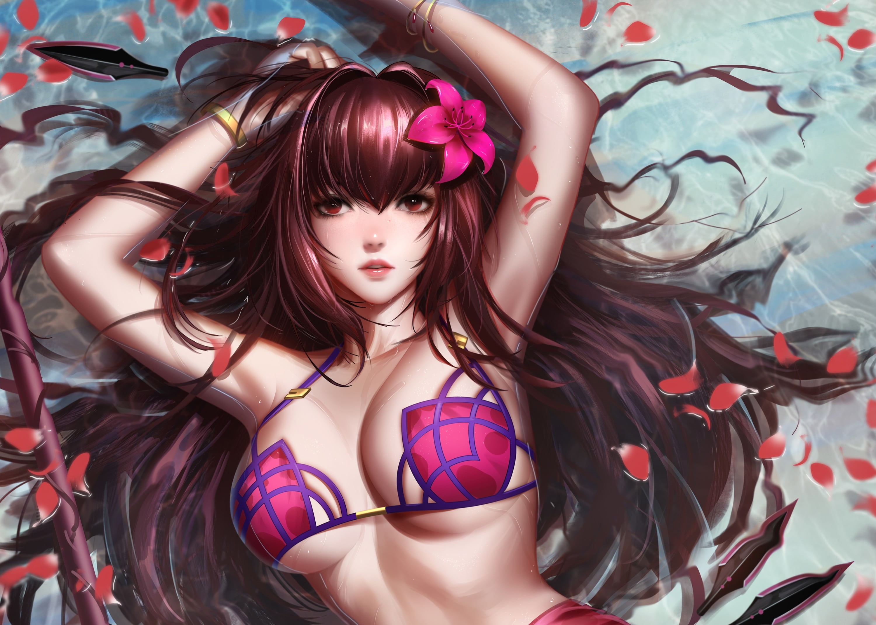 Scathach (Fate/Grand Order), 2K, Liang Xing, Fate/Grand Order, HD Wallpaper