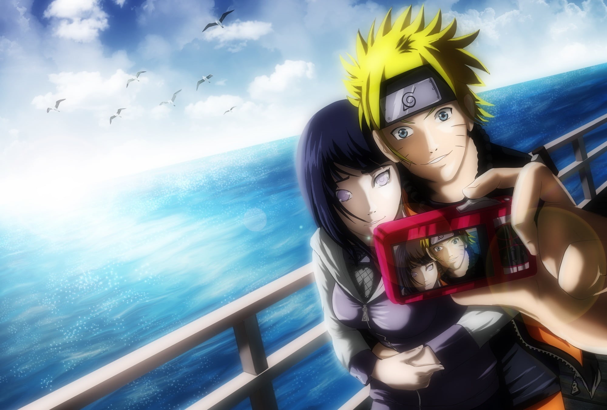 hyuga, video Game, water, one Person, people, day, leisure activity, outdoors, uzumaki, females, sea, Hyuga Hinata, toy, promenade, smiling, mode of transportation, HD Wallpaper