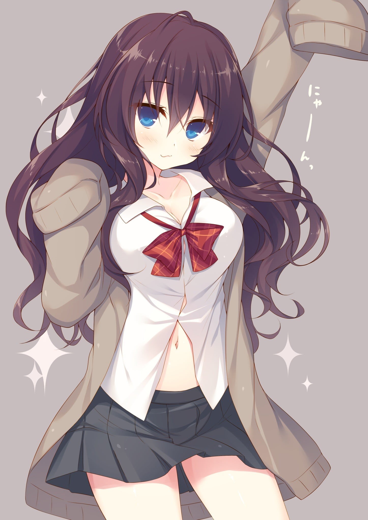 no people, holiday, Ichinose Shiki, haired, open shirt, female, character, cleavage, creativity, ribbon, representation, red, backgrounds, white background, Phone HD Wallpaper