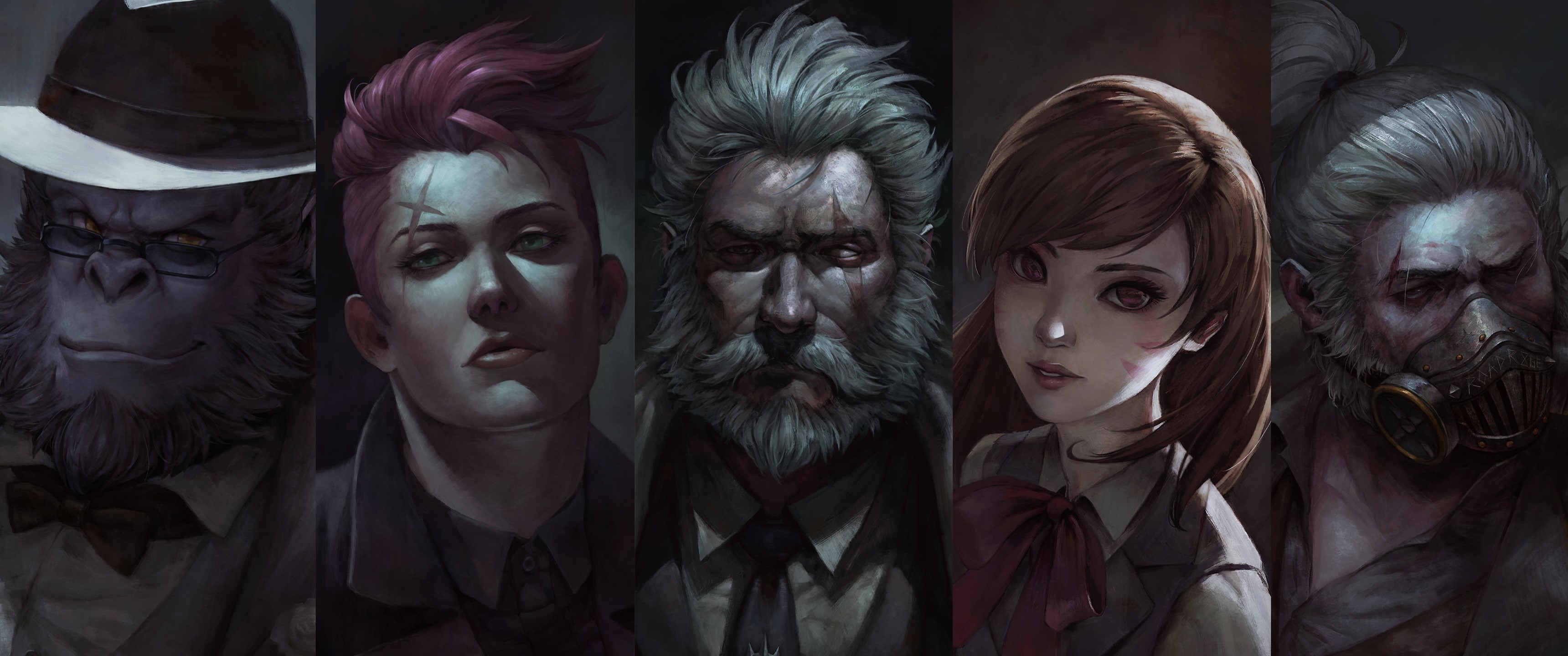 representation, celebration, video games, mask - disguise, Zarya (Overwatch), human representation, portrait, costume, looking at camera, 2K, halloween, HD Wallpaper