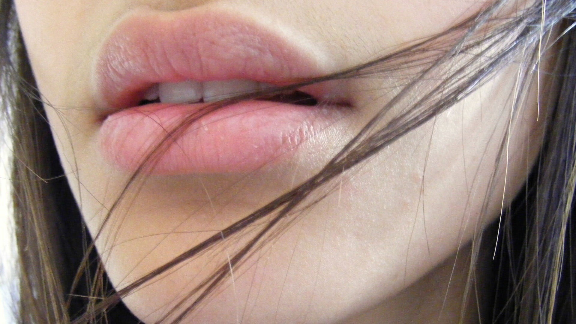 beautiful woman, human face, closeup, body part, young adult, brunette, human body part, adult, 1080P, beauty, lips, women, human lips, human mouth, one person, HD Wallpaper
