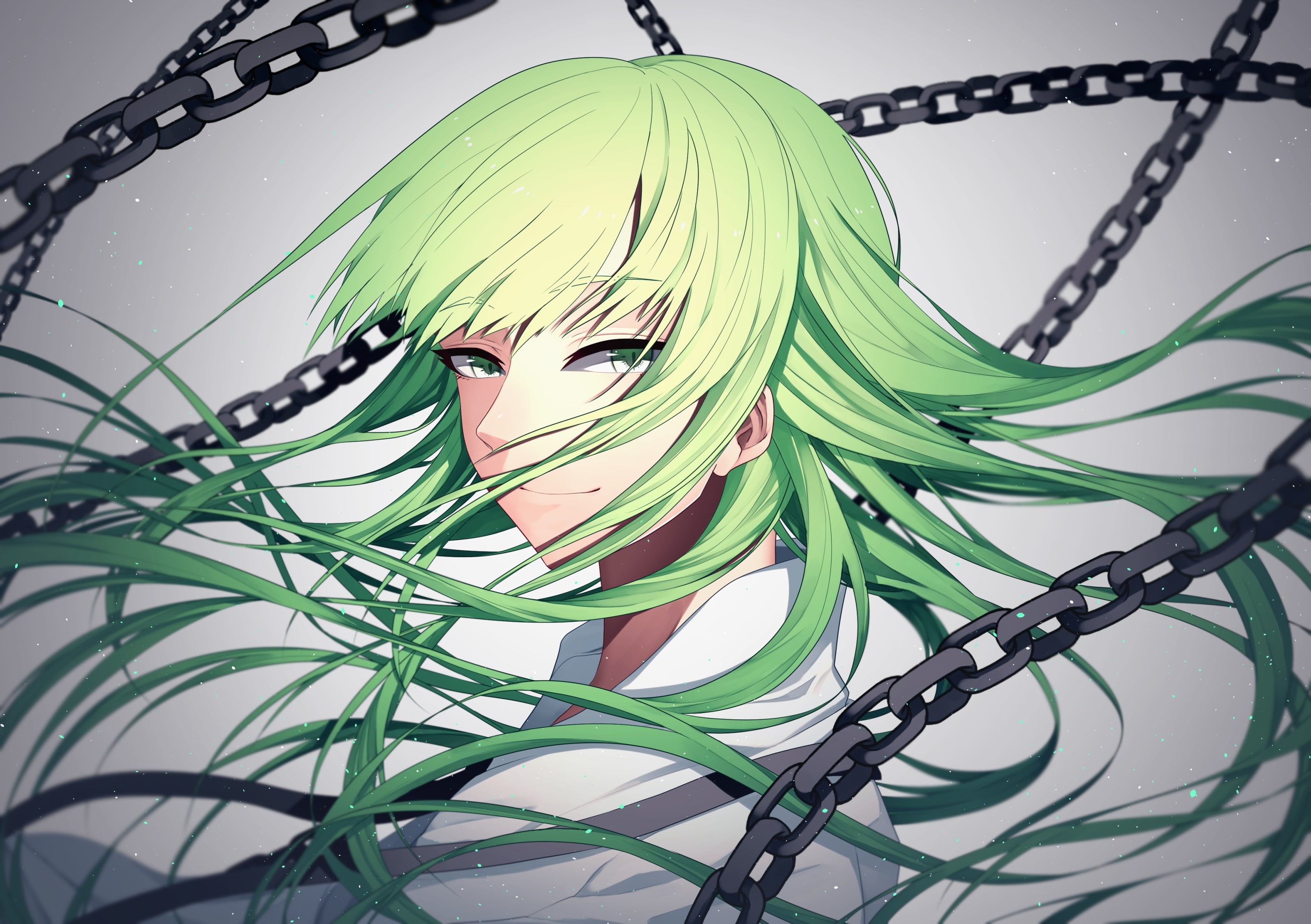 human representation, art and craft, representation, green hair, nature, metal, outdoors, design, low angle view, green eyes, focus on foreground, enkidu, HD Wallpaper