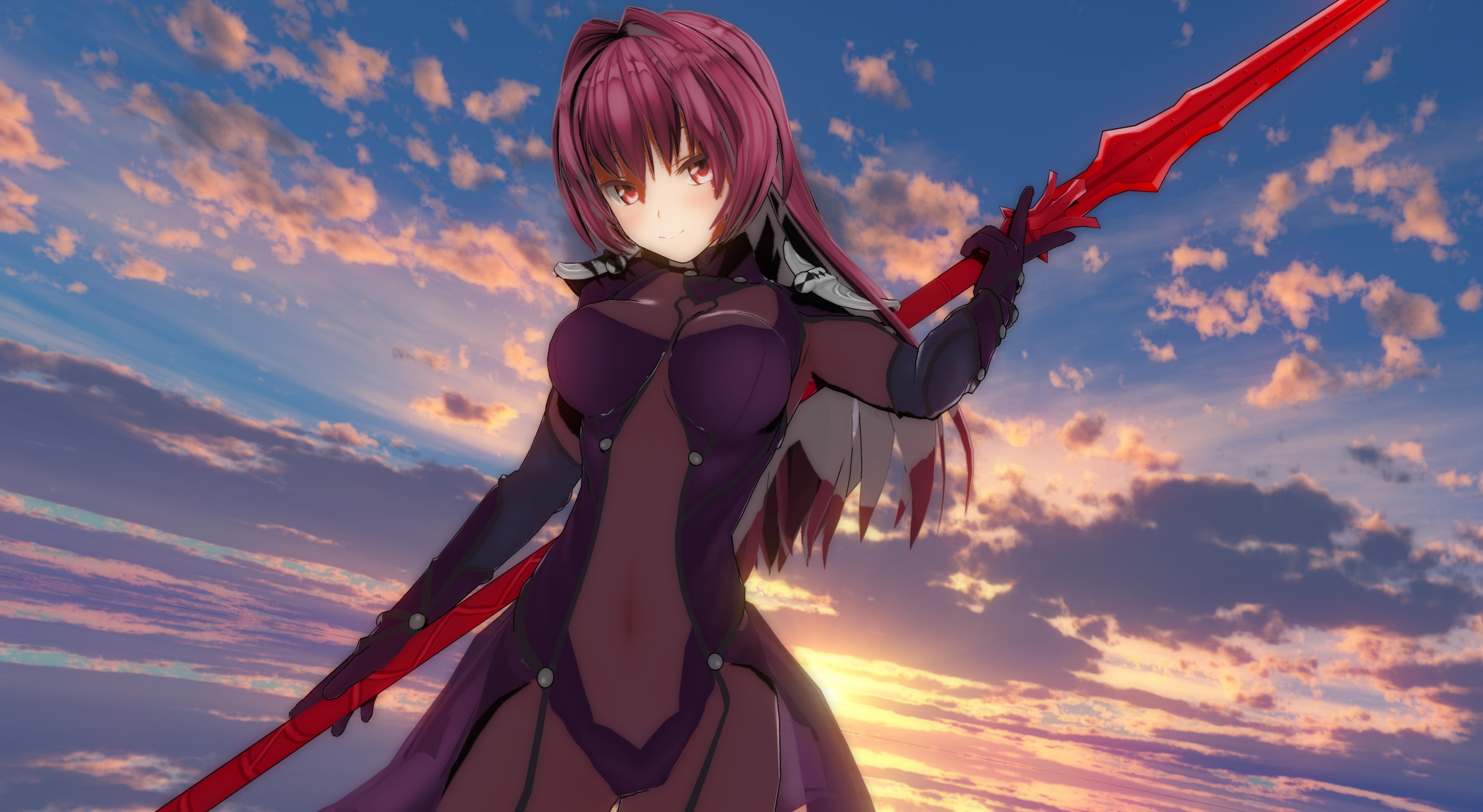 sunlight, scarf, sky, child, 2K, outdoors, Grand Order, innocence, hair, hairstyle, women, standing, costume, lifestyles, 4K, leisure activity, three quarter length, HD Wallpaper