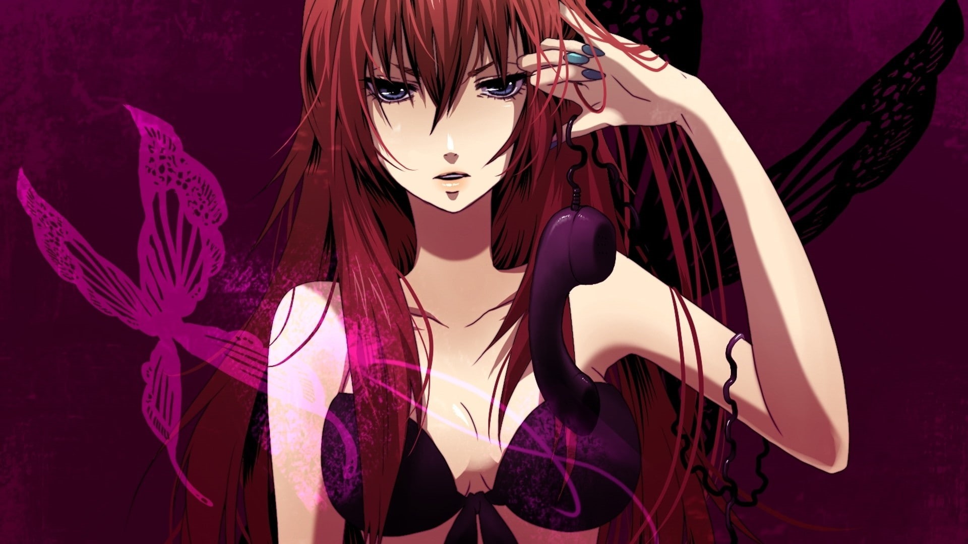 Megurine Luka, butterfly, Vocaloid, Megurine, 1080P, HD Wallpaper