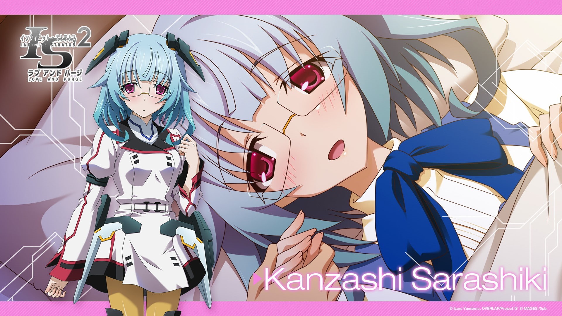 human representation, blue hair, day, celebration, multi colored, communication, leisure activity, Infinite Stratos, 1080P, clothing, Sarashiki Kanzashi, HD Wallpaper