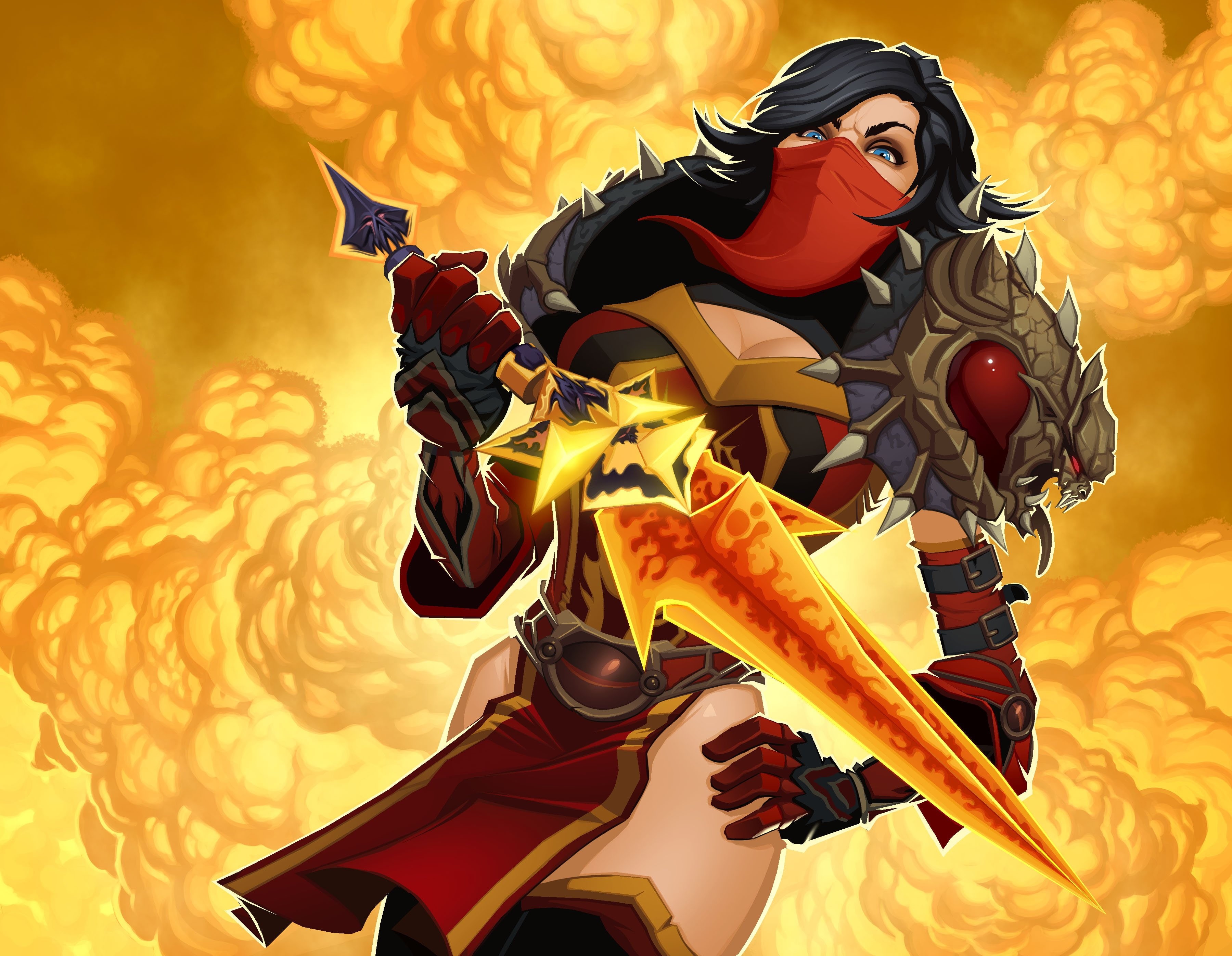 2K, babe, fantasy, warrior, sword, weapon, game, sexy, HD Wallpaper