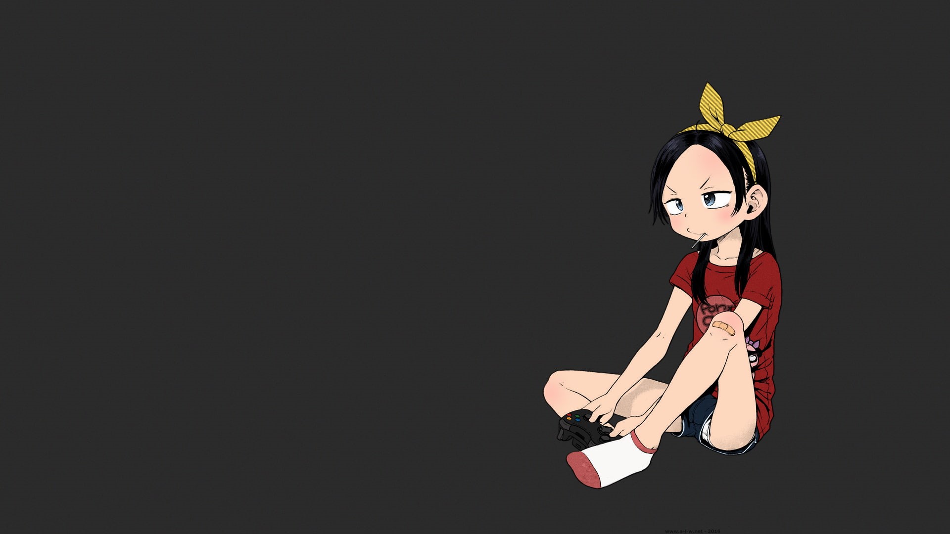red, loli, holding, long hair, hairstyle, tomboys, adult, copy space, women, panties, anime, blue eyes, Game Babe, arts culture and entertainment, young women, HD Wallpaper