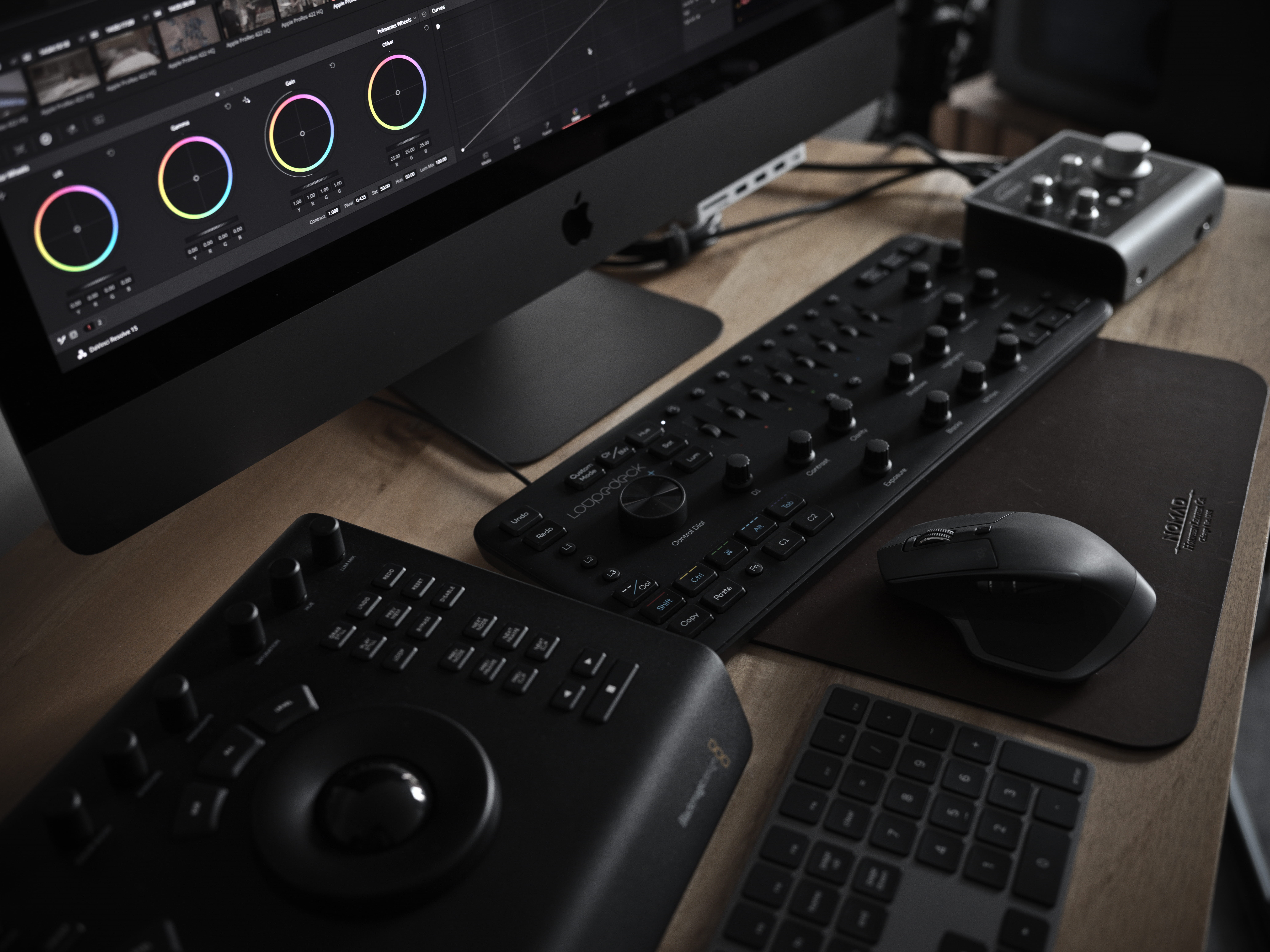 technology, imac pro, 8K, electronics, editor, film maker, keyboard, workstation, loupedeck, dj, computer equipment, apple, nomad, computer hardware, beside, HD Wallpaper