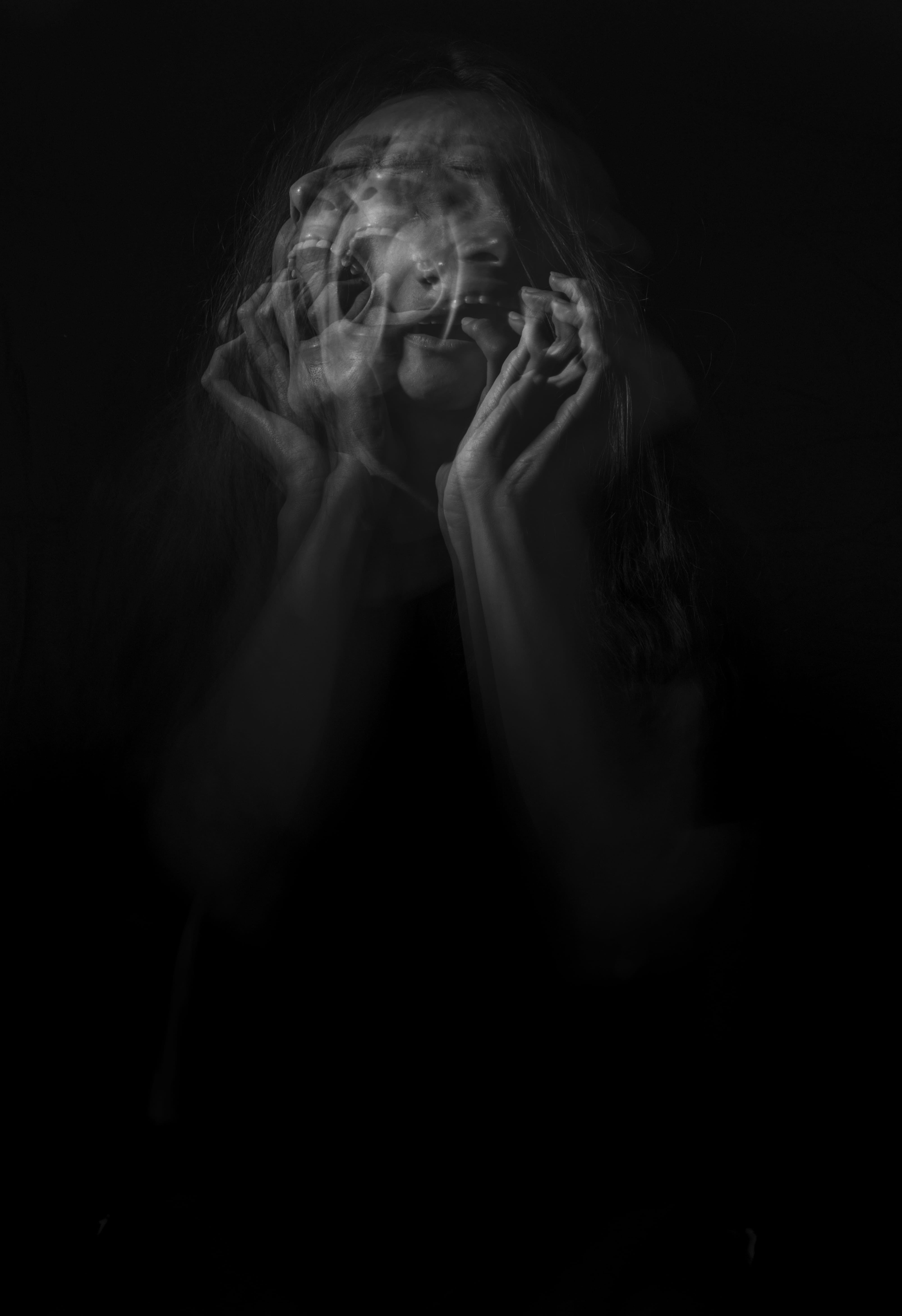 sad, front view, portrait, depression - sadness, aggression, body part, hand, s, angry, human body part, human, digital composite, smoke, ghost, fear, grey, Phone HD Wallpaper