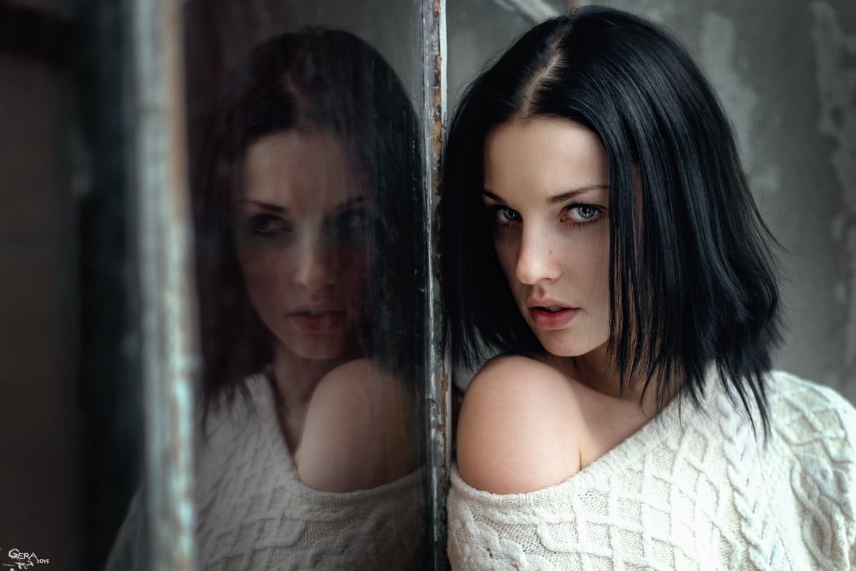 real people, sadness, emotion, adult, Alla Berger, hairstyle, people, 480P, glass, close-up, model, young women, face, black hair, headshot, women, hair, HD Wallpaper