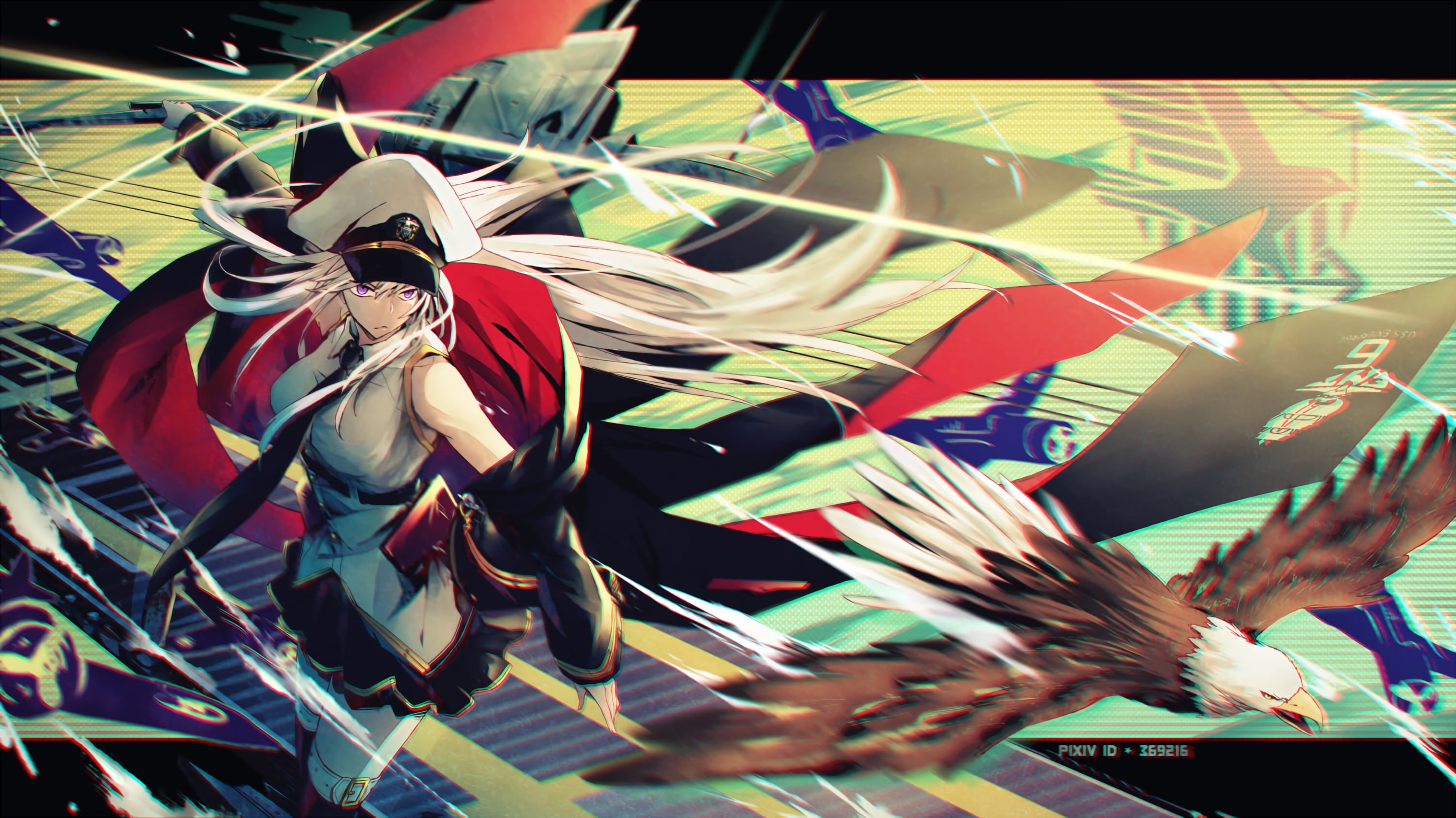 Hat, Skirt, Enterprise (Azur Lane), White Hair, Uniform, Long Hair, 2K, Azur Lane, Anime, Girl, HD Wallpaper