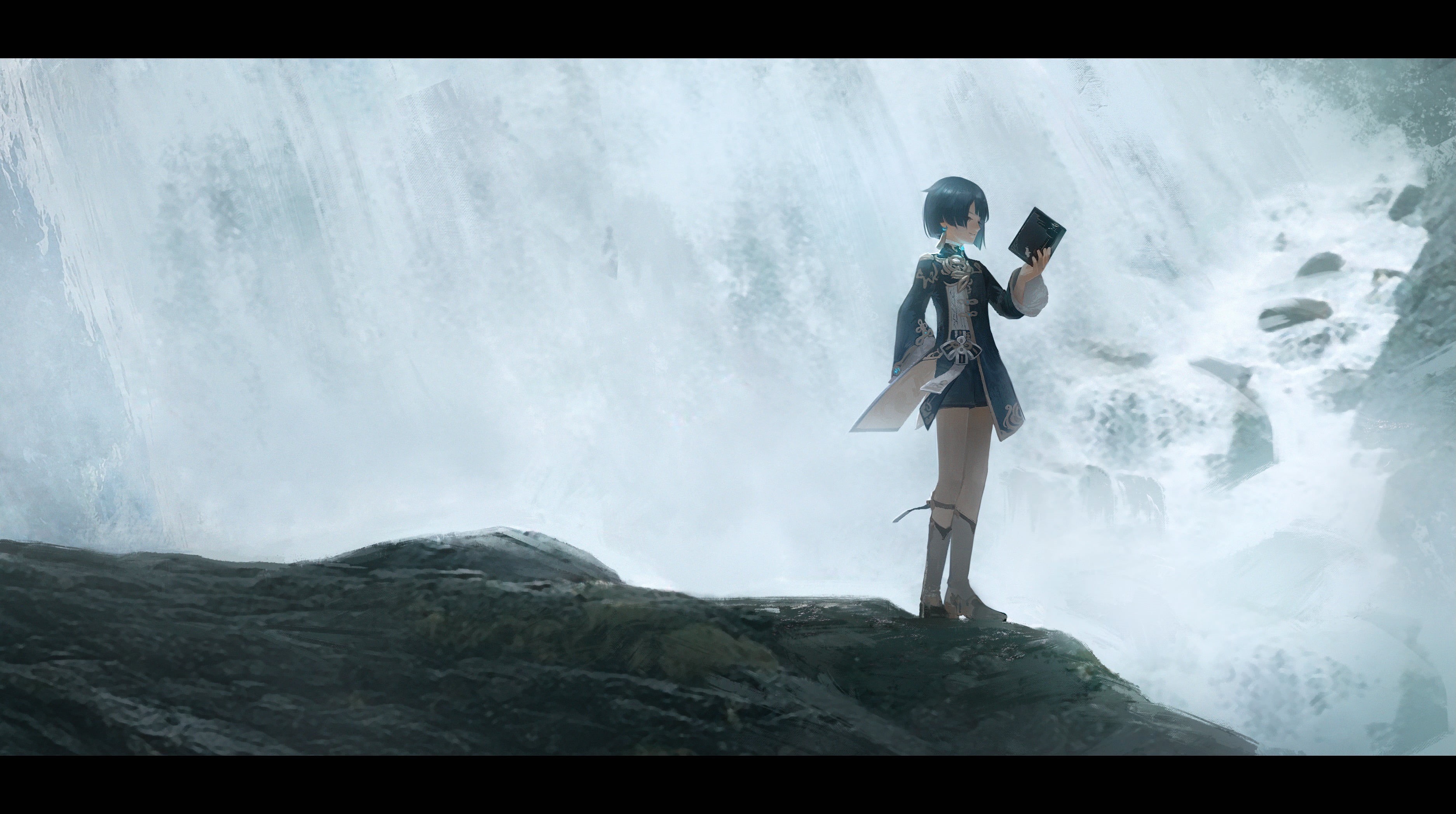 Xingqiu(Genshin Impact), anna_drw01, Genshin Impact, 2K, HD Wallpaper