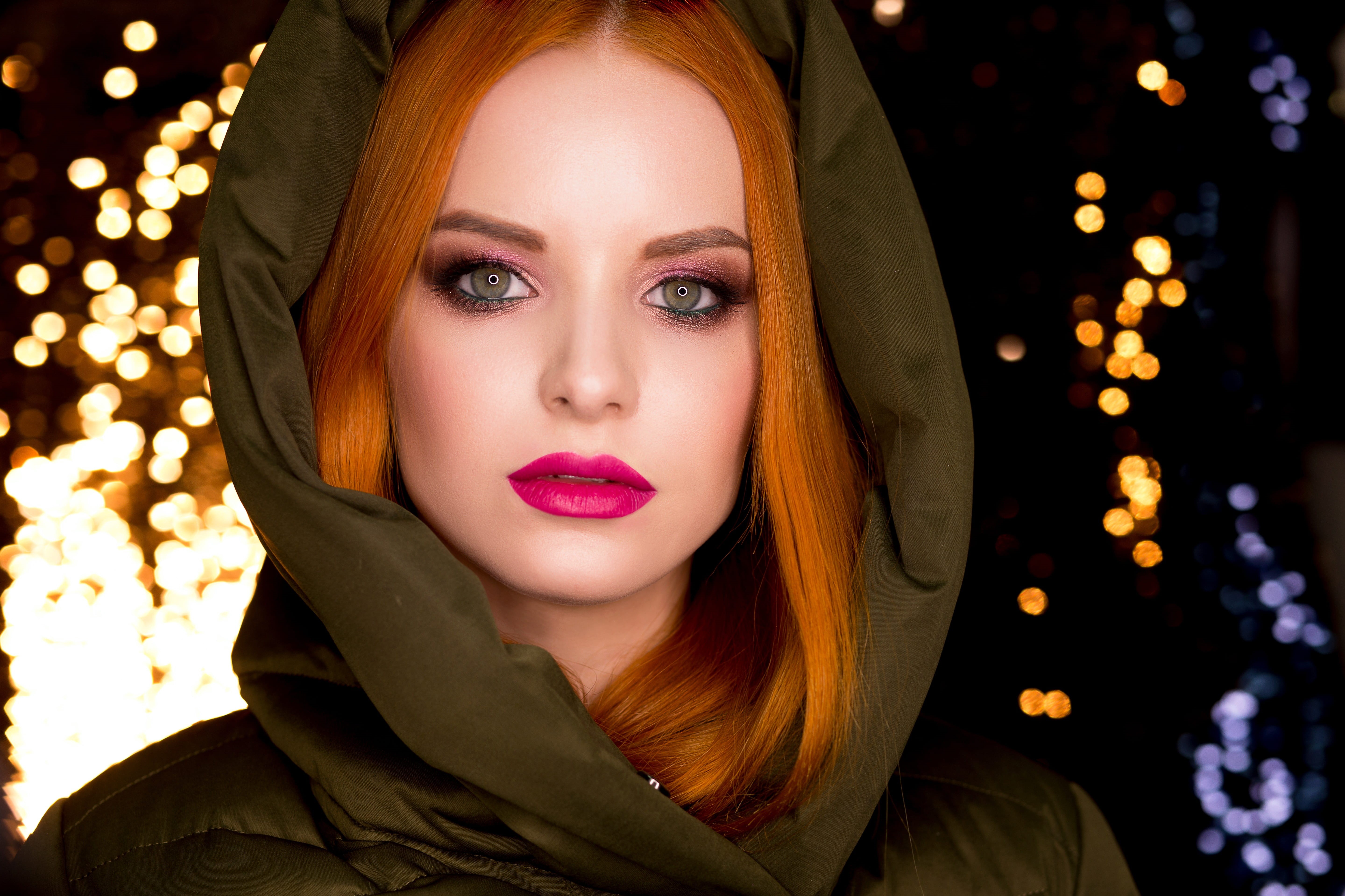 adult, night, beauty, person, man, lovely, hair, black, pomade, bokeh, beautiful people, lips, woman, headshot, body part, cute, people, young, one, red hair, HD Wallpaper