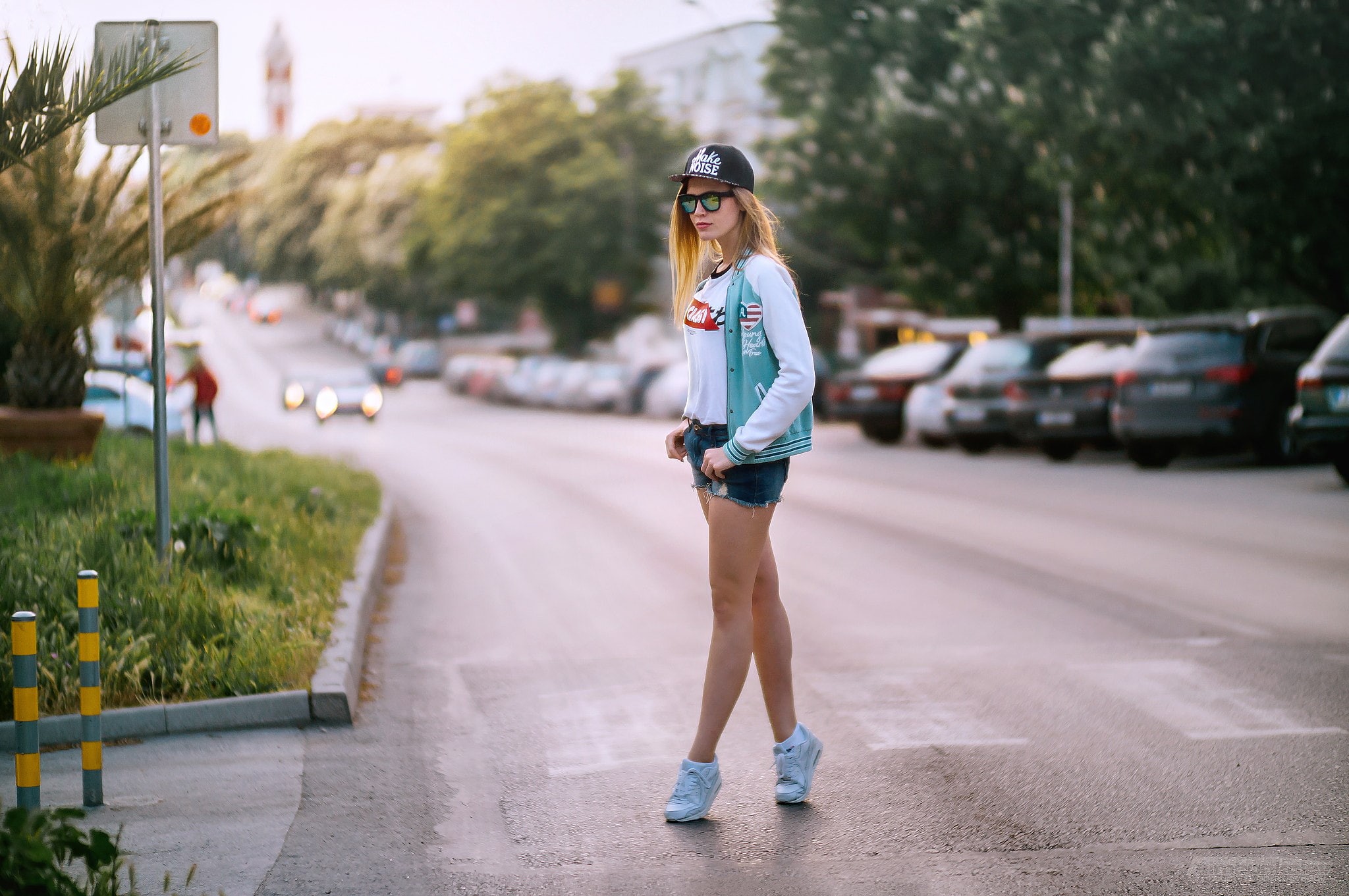 real people, transportation, young adult, letterman jacket, fashion, lifestyles, focus on foreground, mode of transportation, full length, street, casual clothing, HD Wallpaper