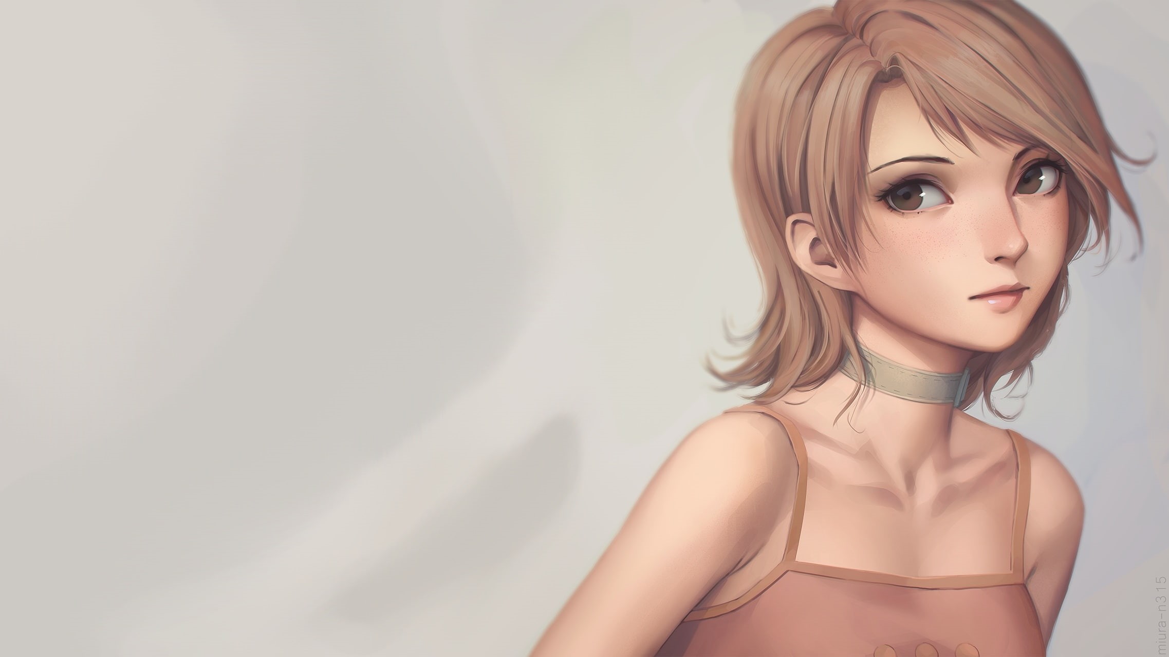 blond hair, 1080P, fashion, beautiful people, headshot, young adult, studio shot, short hair, hairstyle, anime games, Anime, one person, young women, beauty, HD Wallpaper