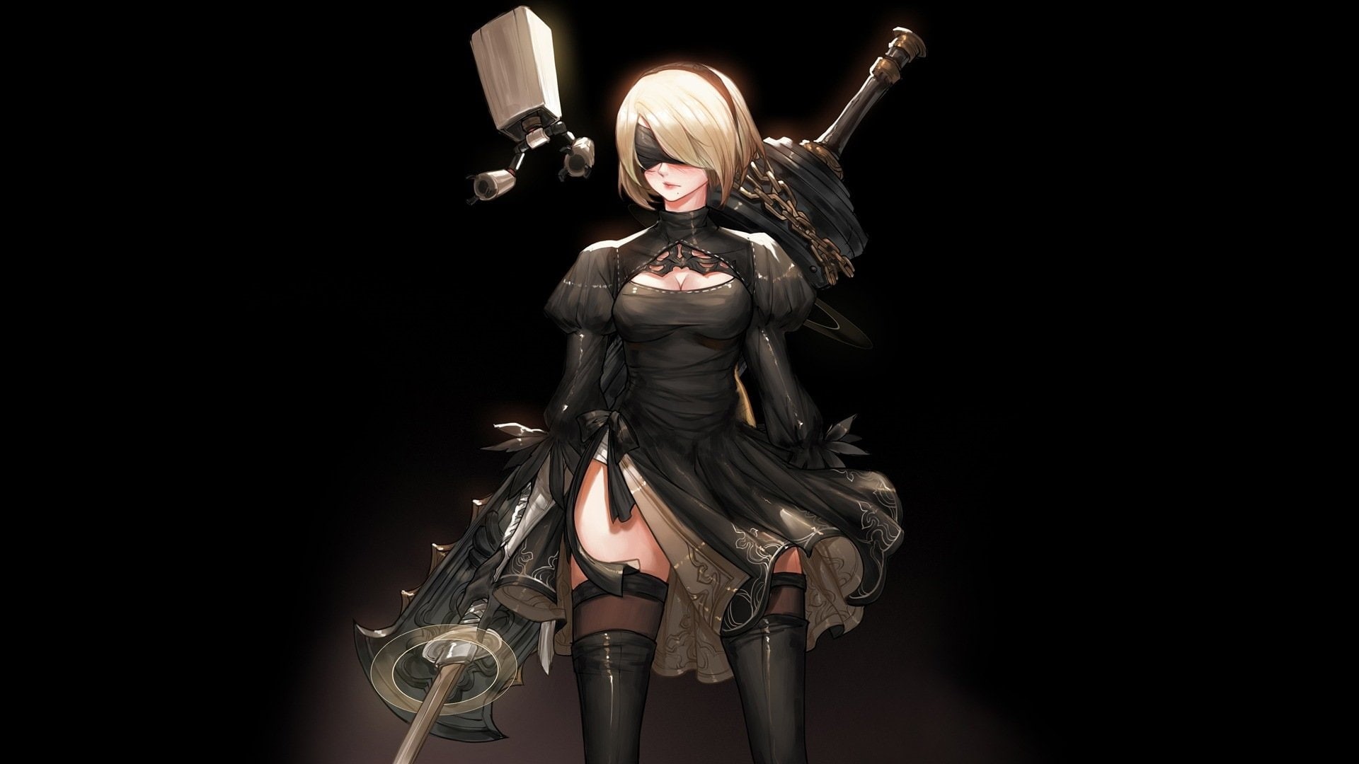 YoRHa No.2 Type B, 1080P, NieR: Automata, Video Game, HD Wallpaper