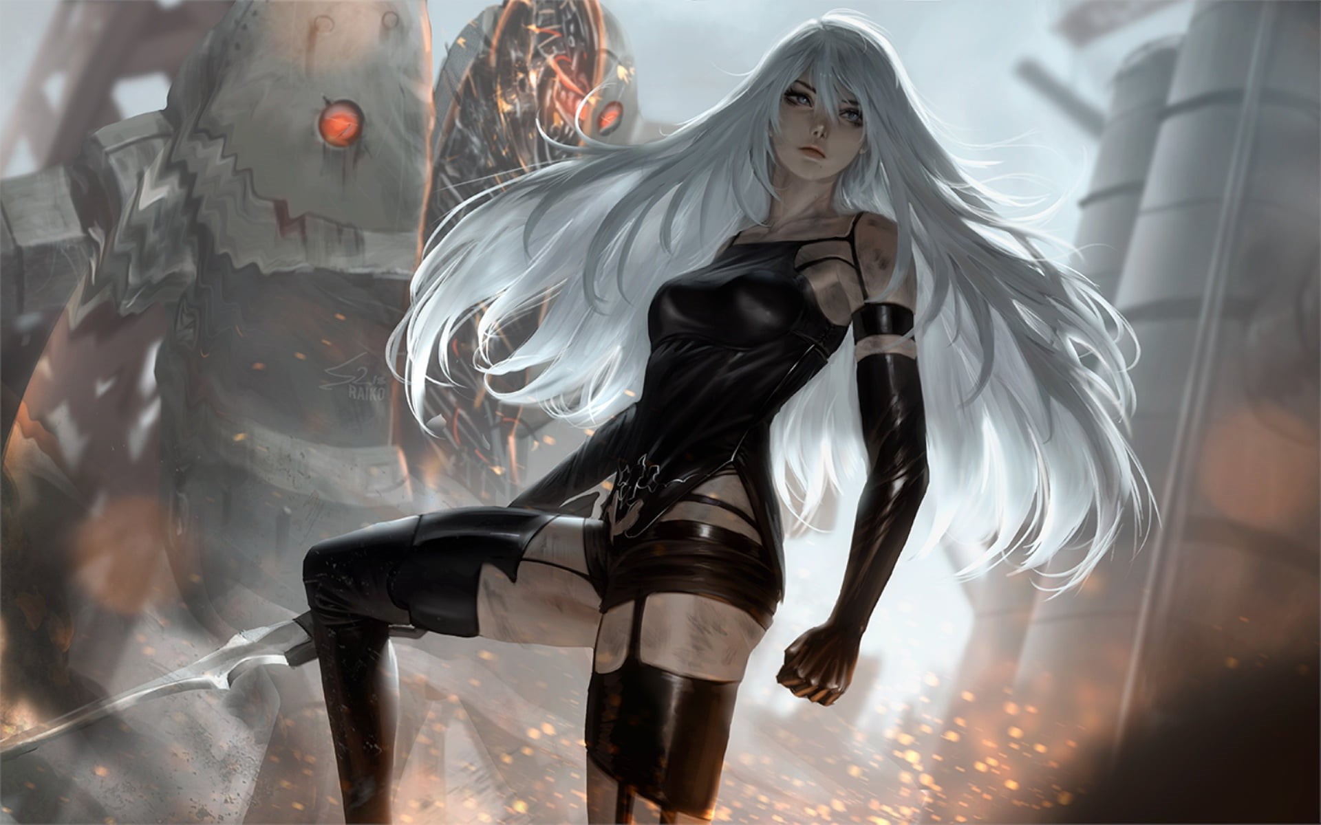 girl, NieR Automata, YoRHa Type A No 2, 1080P, HD Wallpaper
