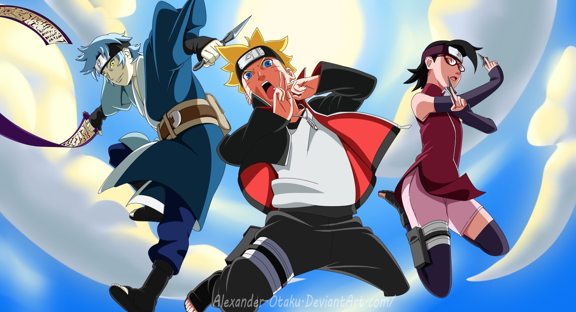 Boruto Uzumaki, Mitsuki (Naruto), Sarada Uchiha, Anime, 1080P, Boruto, HD Wallpaper