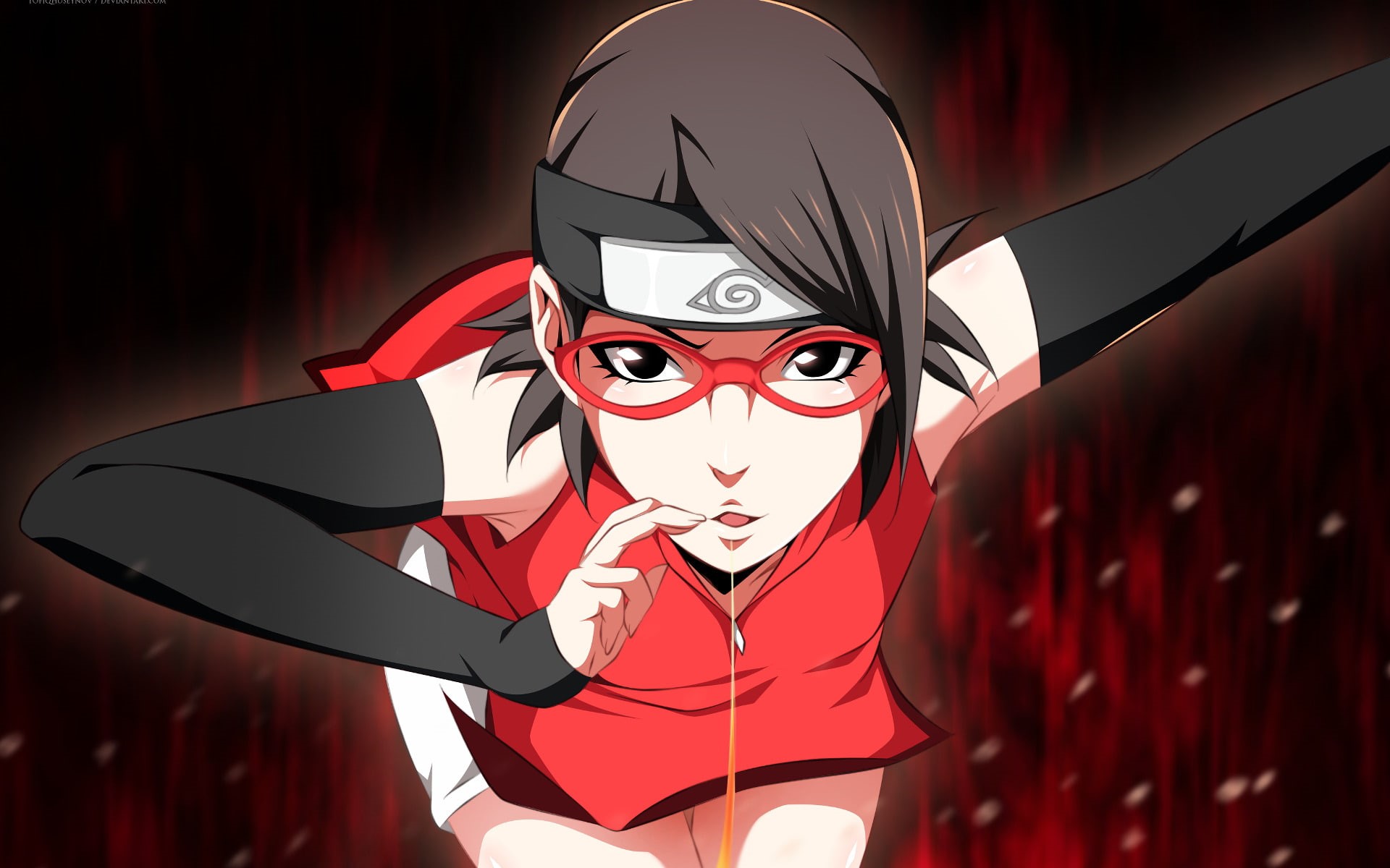 Boruto, Sarada Uchiha, 1080P, Anime, HD Wallpaper