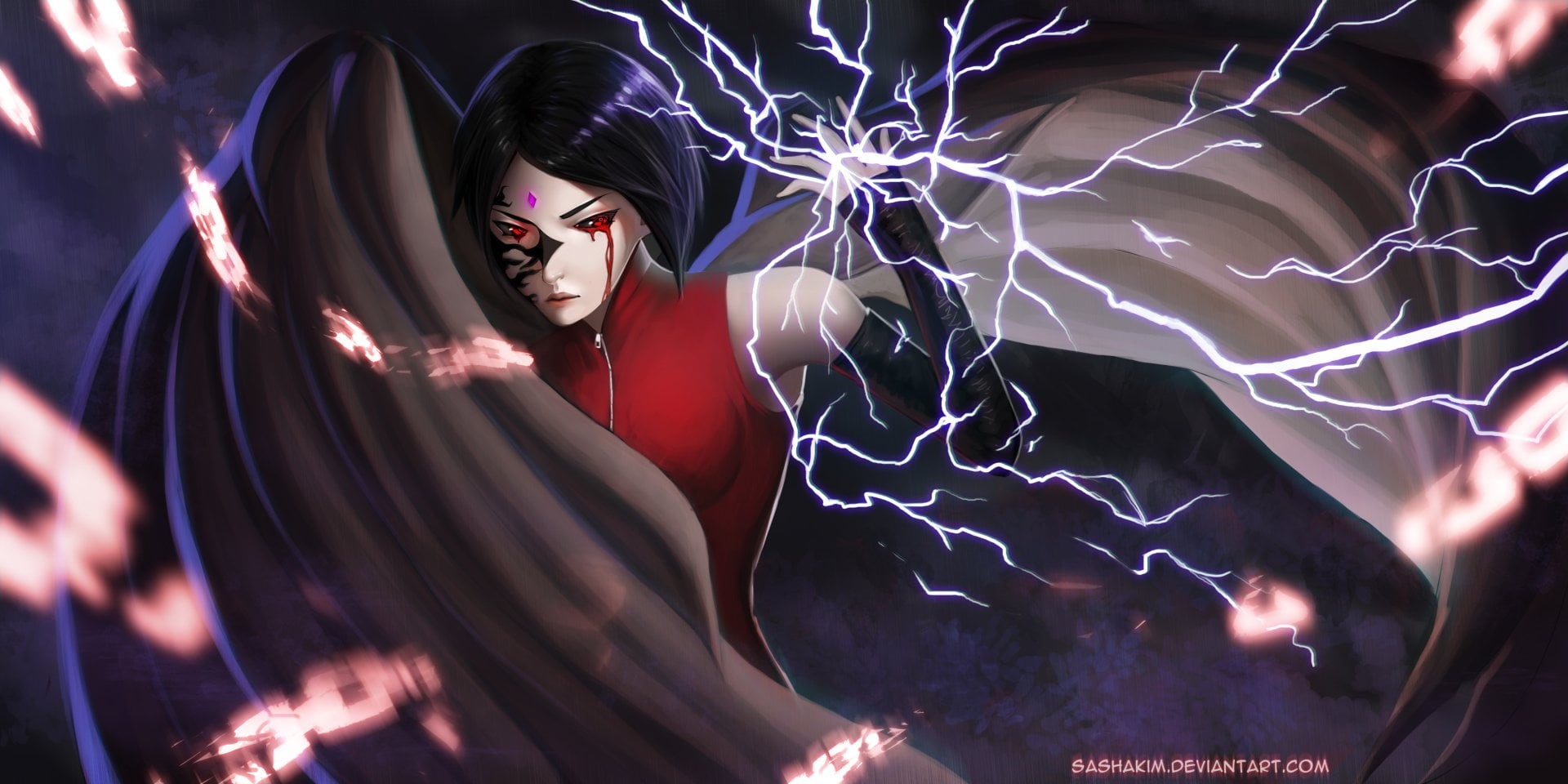 night, real people, long exposure, glowing, portrait, Anime, young women, indoors, illuminated, lightning, women, leisure activity, Boruto, 1080P, HD Wallpaper