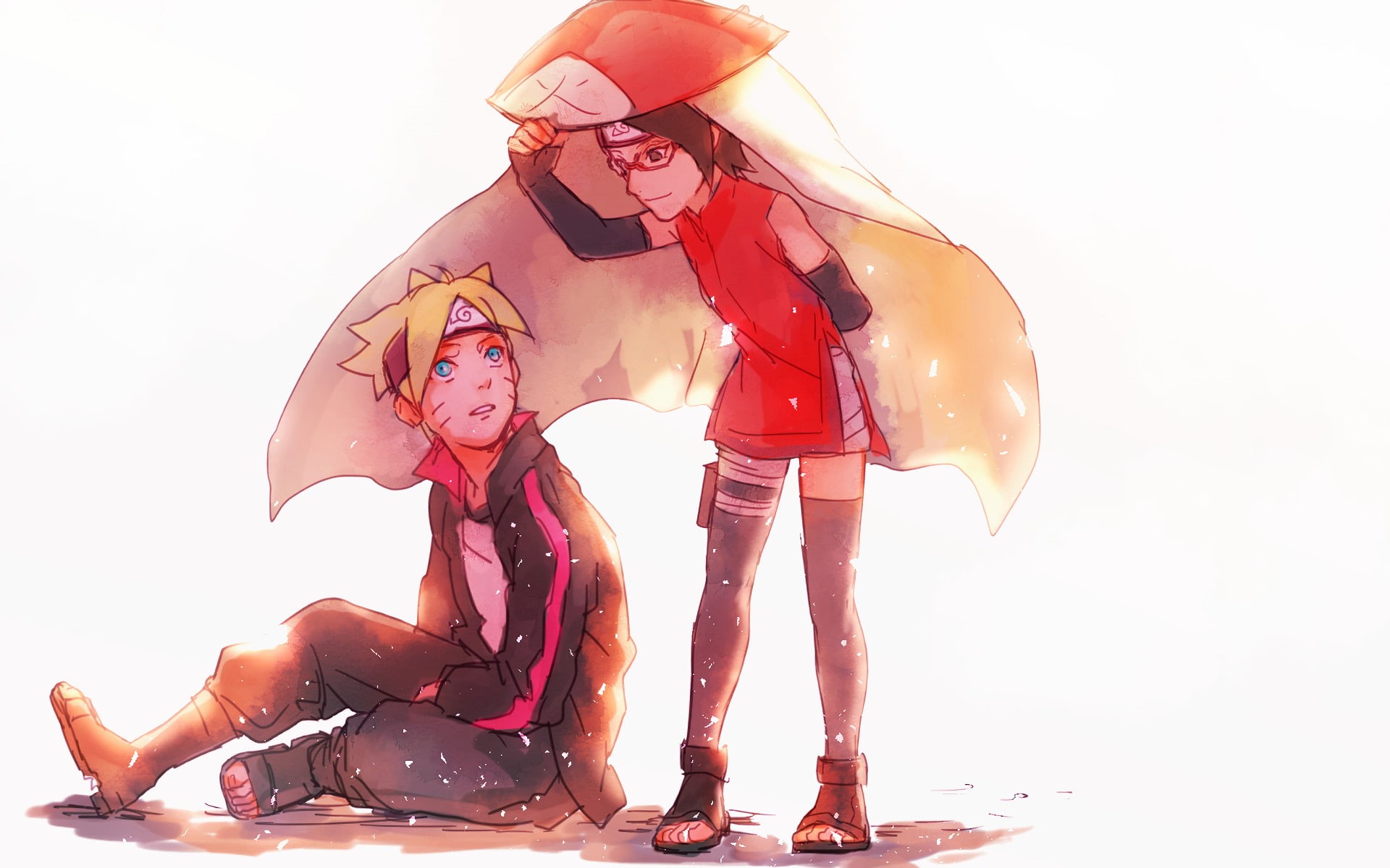 1080P, Anime, Boruto Uzumaki, Boruto, Sarada Uchiha, HD Wallpaper