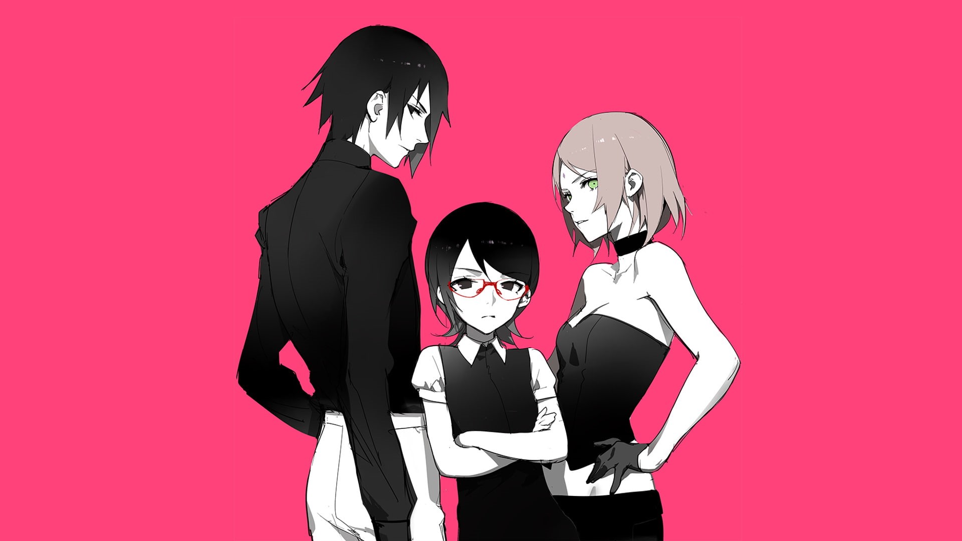 Boruto: Naruto Next Generations, Boruto, Sasuke Uchiha, Sakura Haruno, 1080P, Sarada Uchiha, Anime, HD Wallpaper