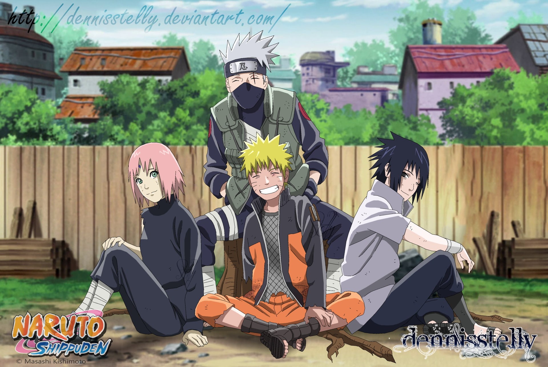 Kakashi Hatake, Naruto, Naruto Uzumaki, Sakura Haruno, 1080P, Anime, Sasuke Uchiha, HD Wallpaper