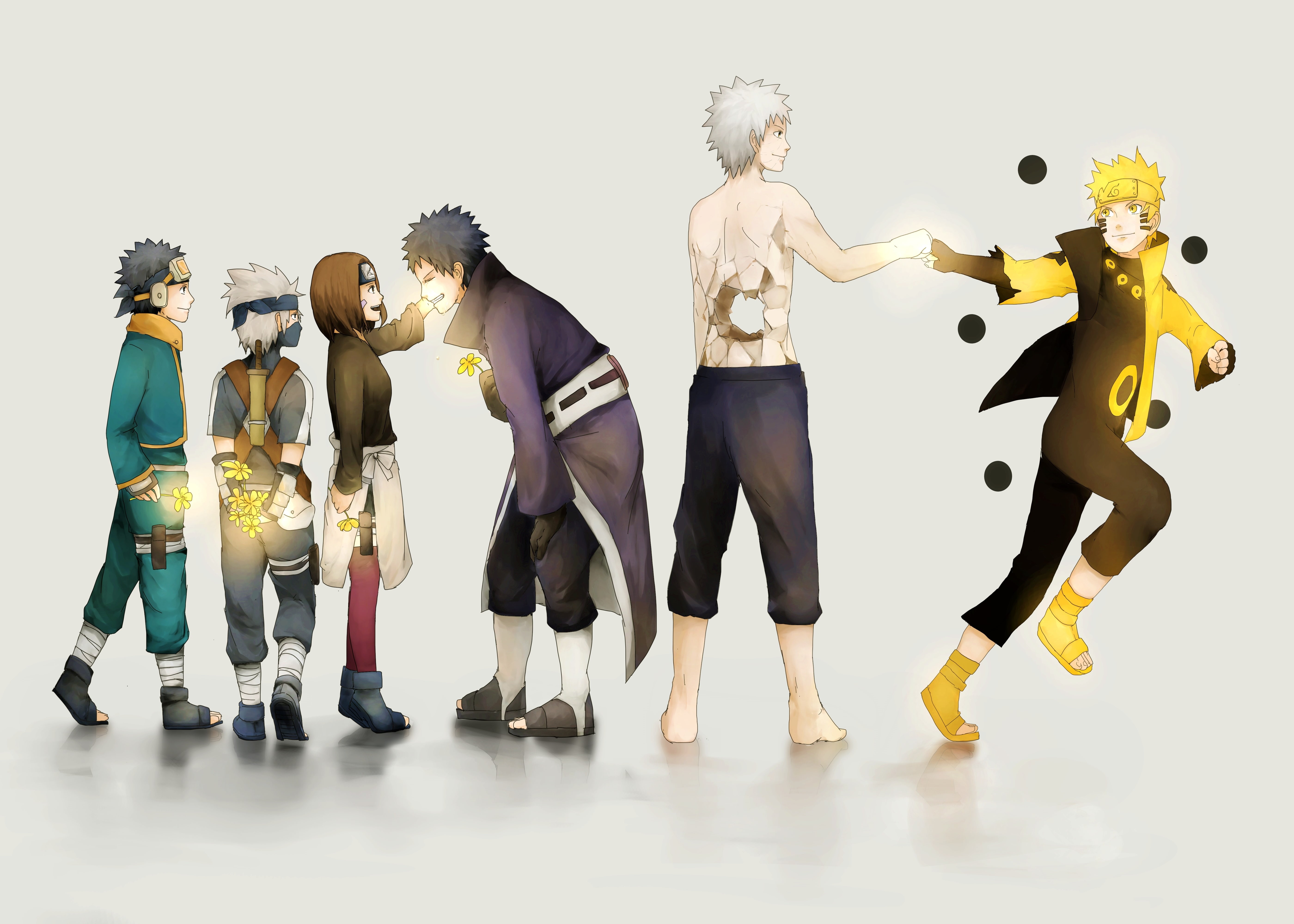 art, upholstered Uchiha, 5K, Uzumaki naruto, bijuu mode, hatake kakashi, dead, rin nohara, naruto, HD Wallpaper