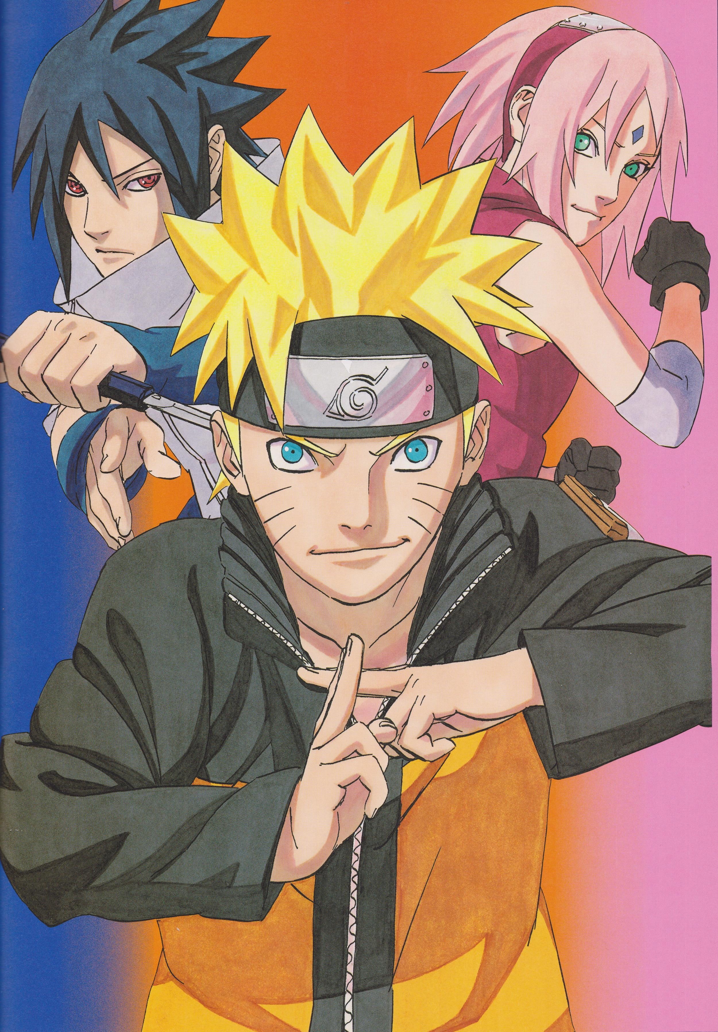 ninjas, Masashi Kishimoto, Haruno Sakura, Naruto Shippuuden, Uzumaki Naruto, 2K, Phone HD Wallpaper