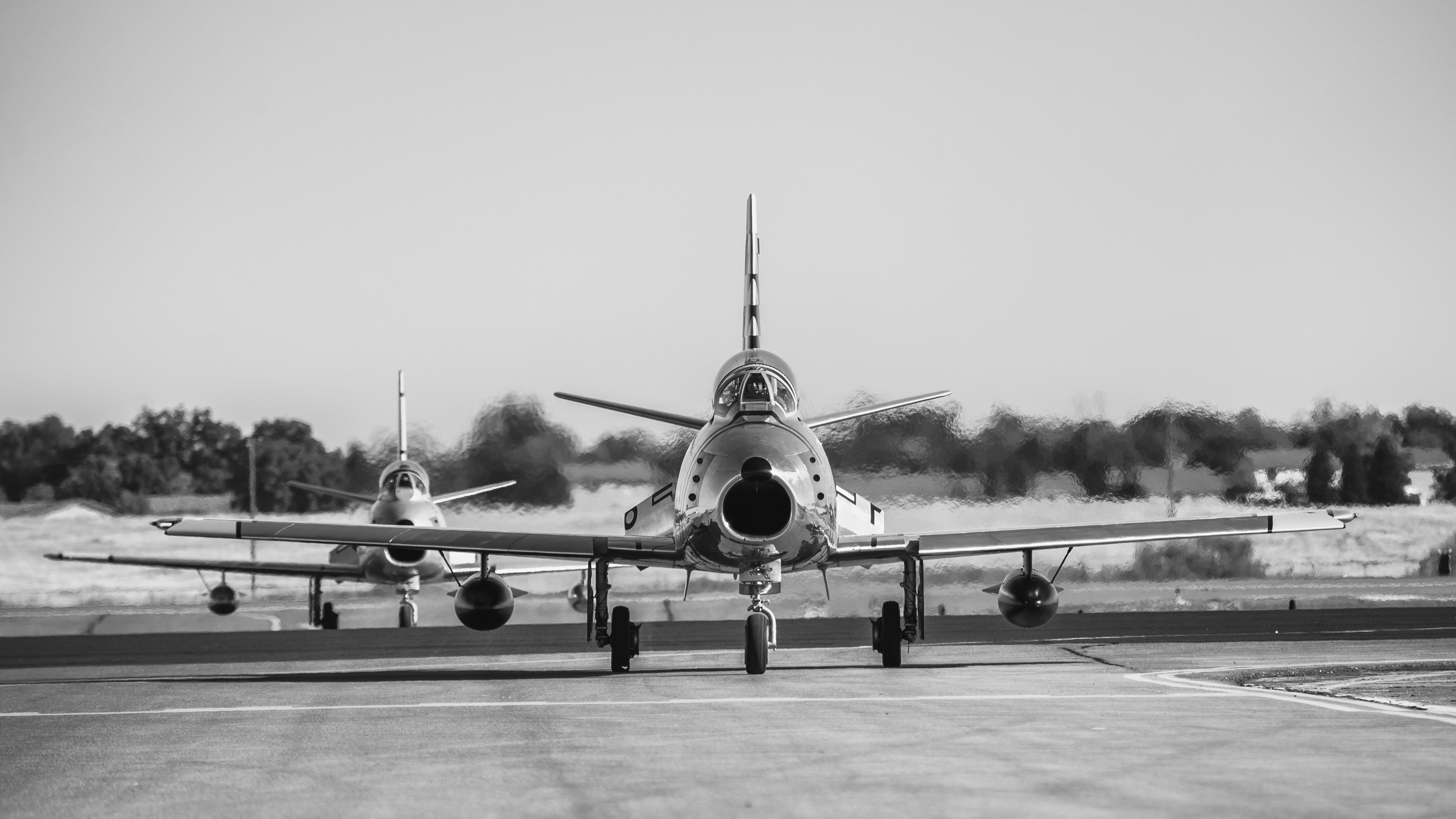 fighter, jet, the airfield, F-86, 4K, Sabre, HD Wallpaper