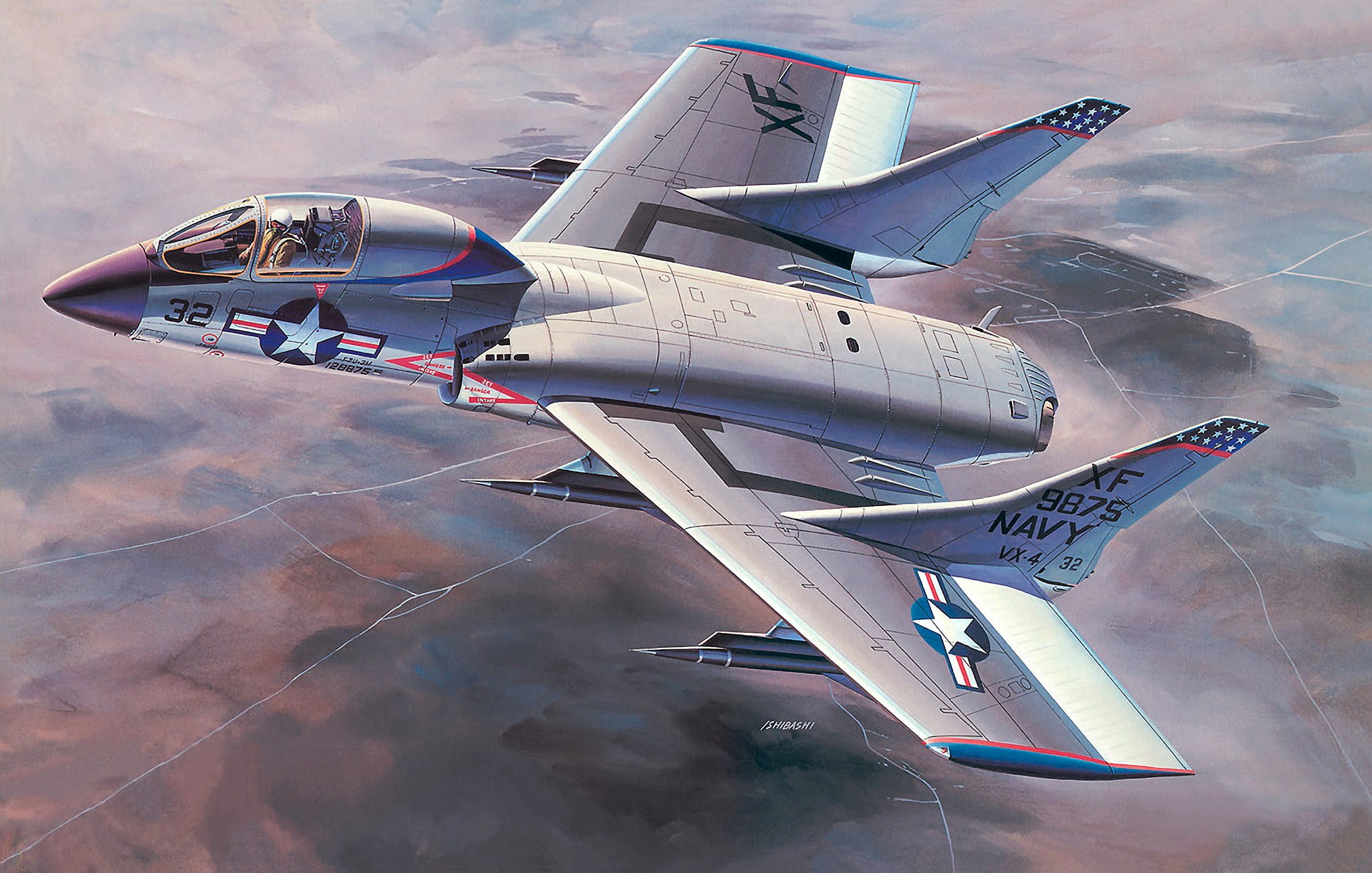 on the move, white, gray, earth.figure, the sky, deck, Vought F7U Cutlass, aerospace industry, 1080P, army, navy, motion, sky, nature, pilot, " boarding sabre", HD Wallpaper