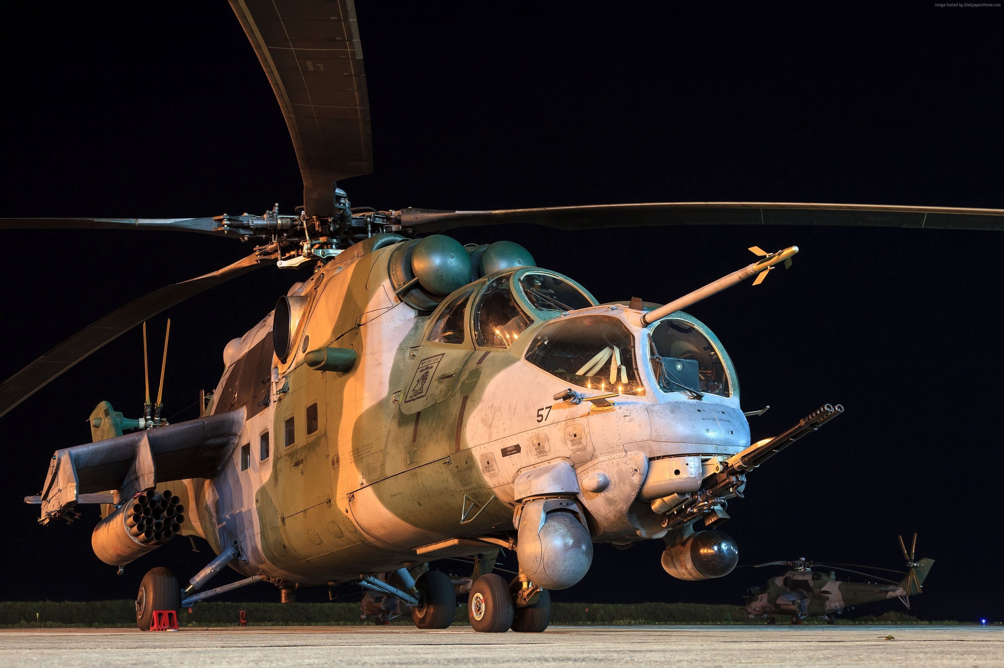 night, transportation, Brazilian Air Force, 2K, outdoors, military, cockpit, weapon, no people, single object, propeller, airplane, AH-2 Sabre, plane, HD Wallpaper