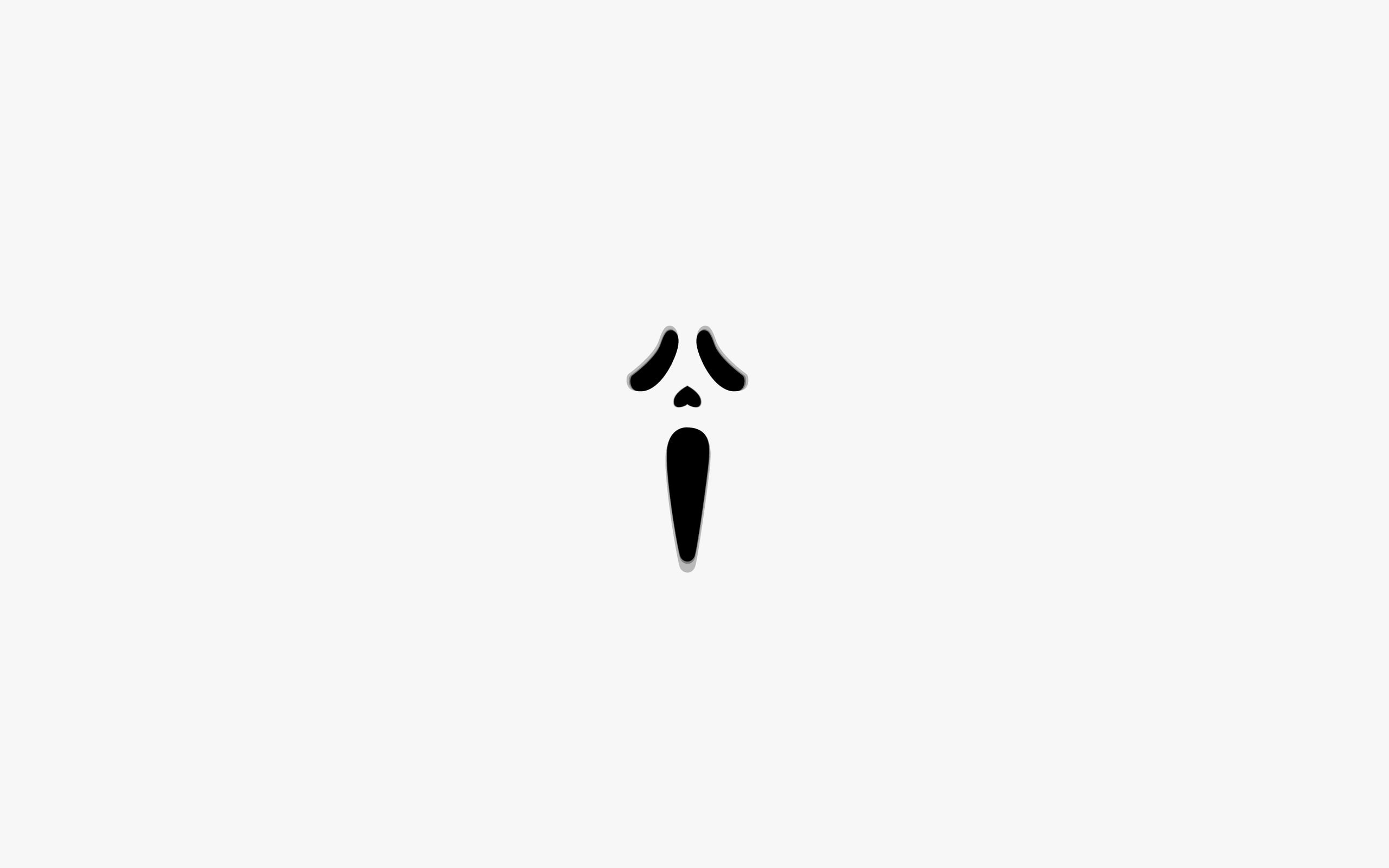 Scream, minimalism, 2K, HD Wallpaper