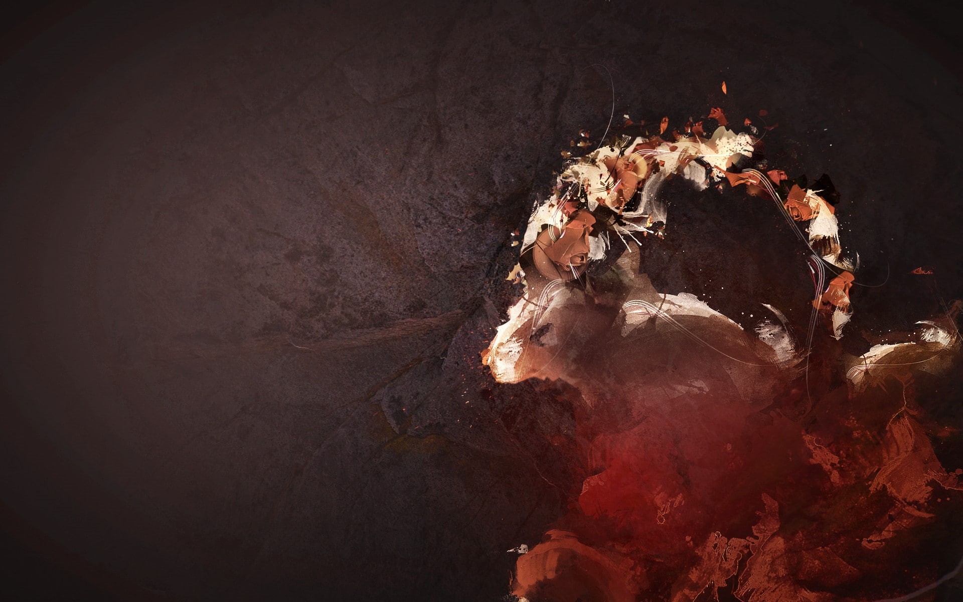 artwork, abstract, 1080P, screaming, digital art, HD Wallpaper