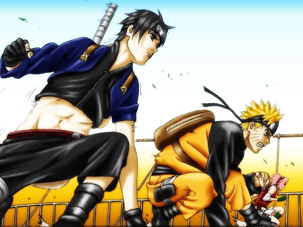 anime, naruto, 480P, art, Naruto and Sakura, hd, Sai, sakura, HD Wallpaper