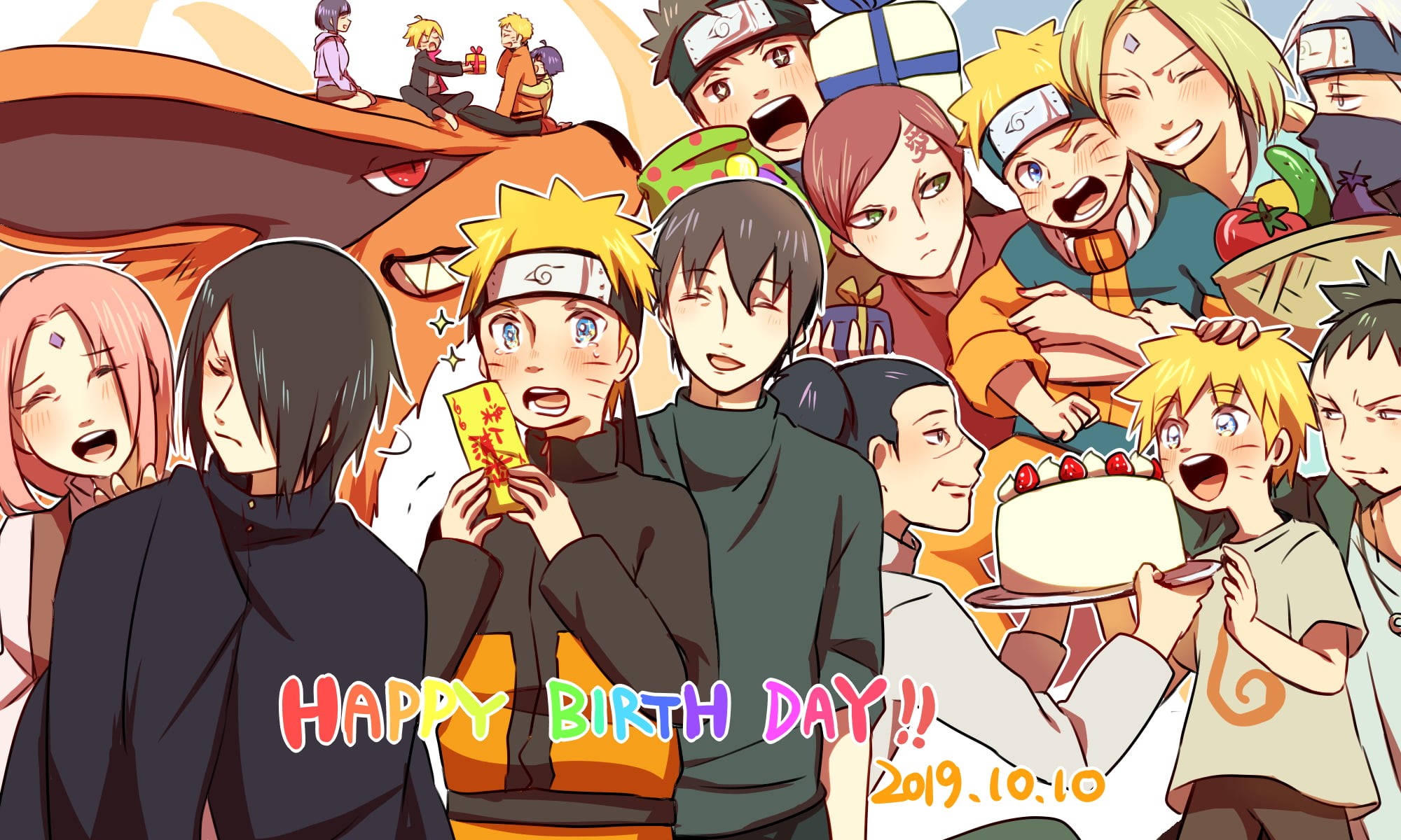 Tsunade (Naruto), Iruka Umino, Hinata Hyūga, Konohamaru Sarutobi, 1080P, Sai (Naruto), Boruto Uzumaki, Himawari Uzumaki, Sasuke Uchiha, Gaara (Naruto), HD Wallpaper