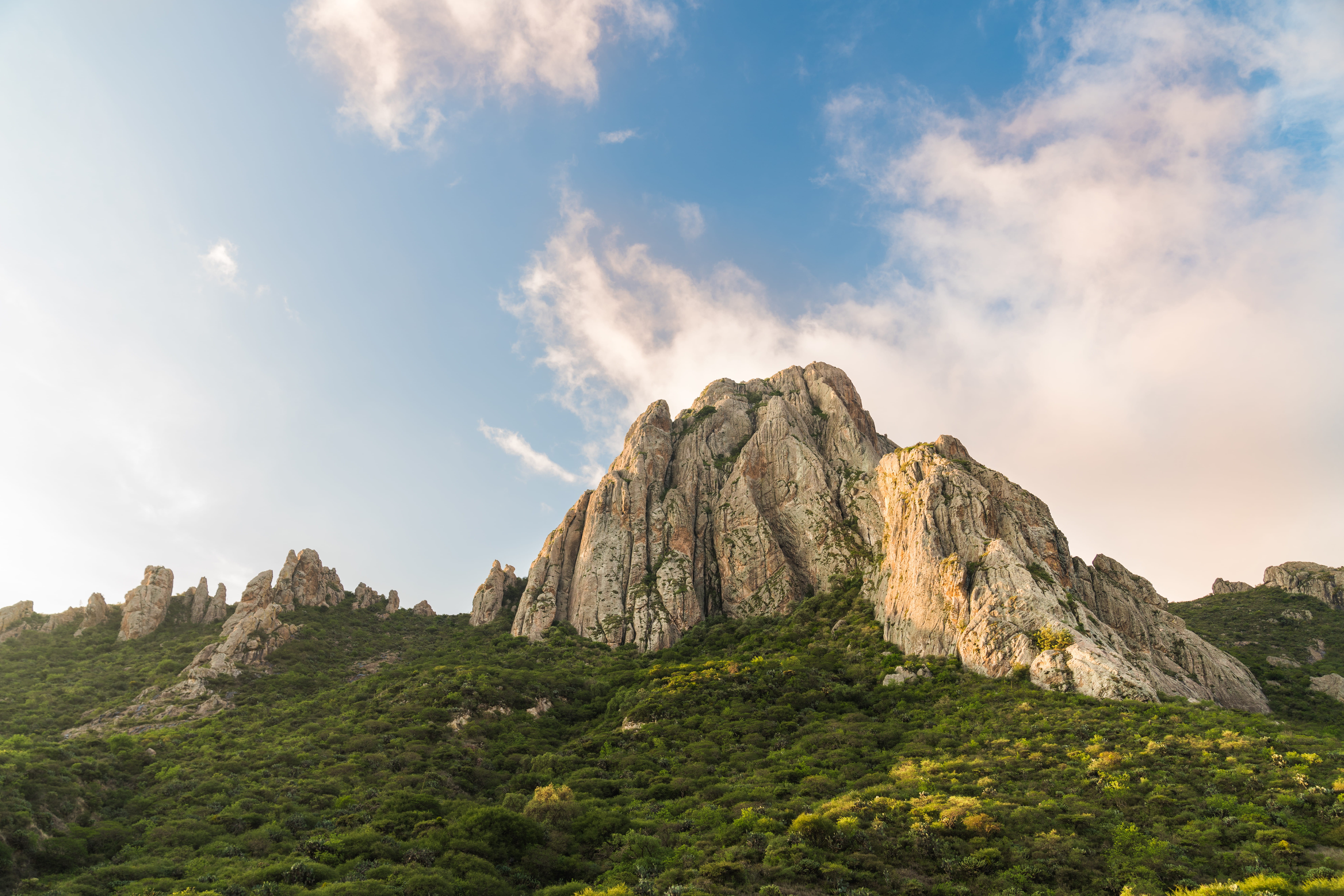 scenics - nature, beauty in nature, queretaro, sky, mountain peak, formation, rock formation, no people, tranquility, hiking, landscape, plant, environment, HD Wallpaper
