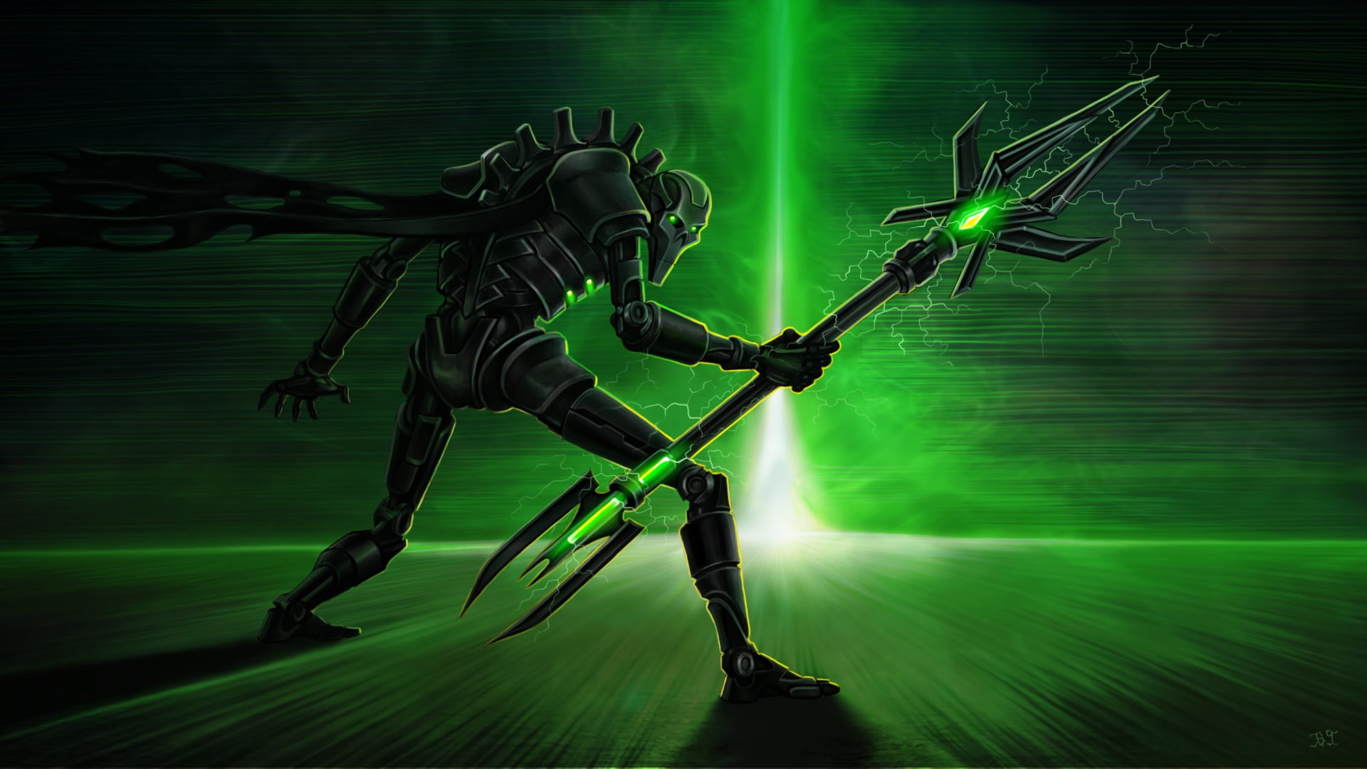 halloween, rope, horror, men, full length, fantasy, Necrons, aggression, green color, spotlight, turquoise colored, spooky, sport, evil, dark, speed, two people, HD Wallpaper