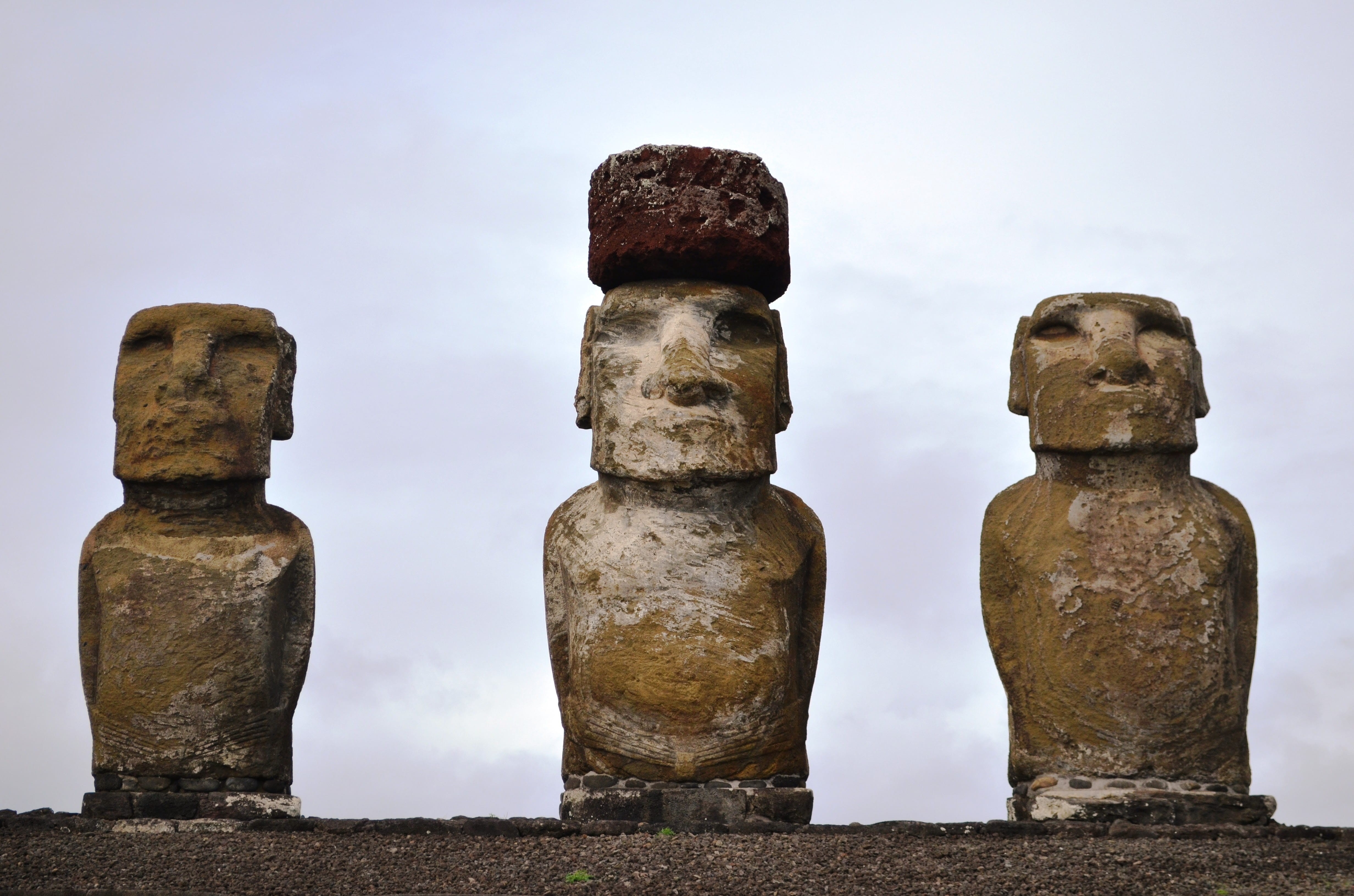 ancient, human representation, spirituality, Statue, archaeology, outdoors, close-up, Rapa Nui, ancestors, travel destinations, the Past, no people, architecture, HD Wallpaper