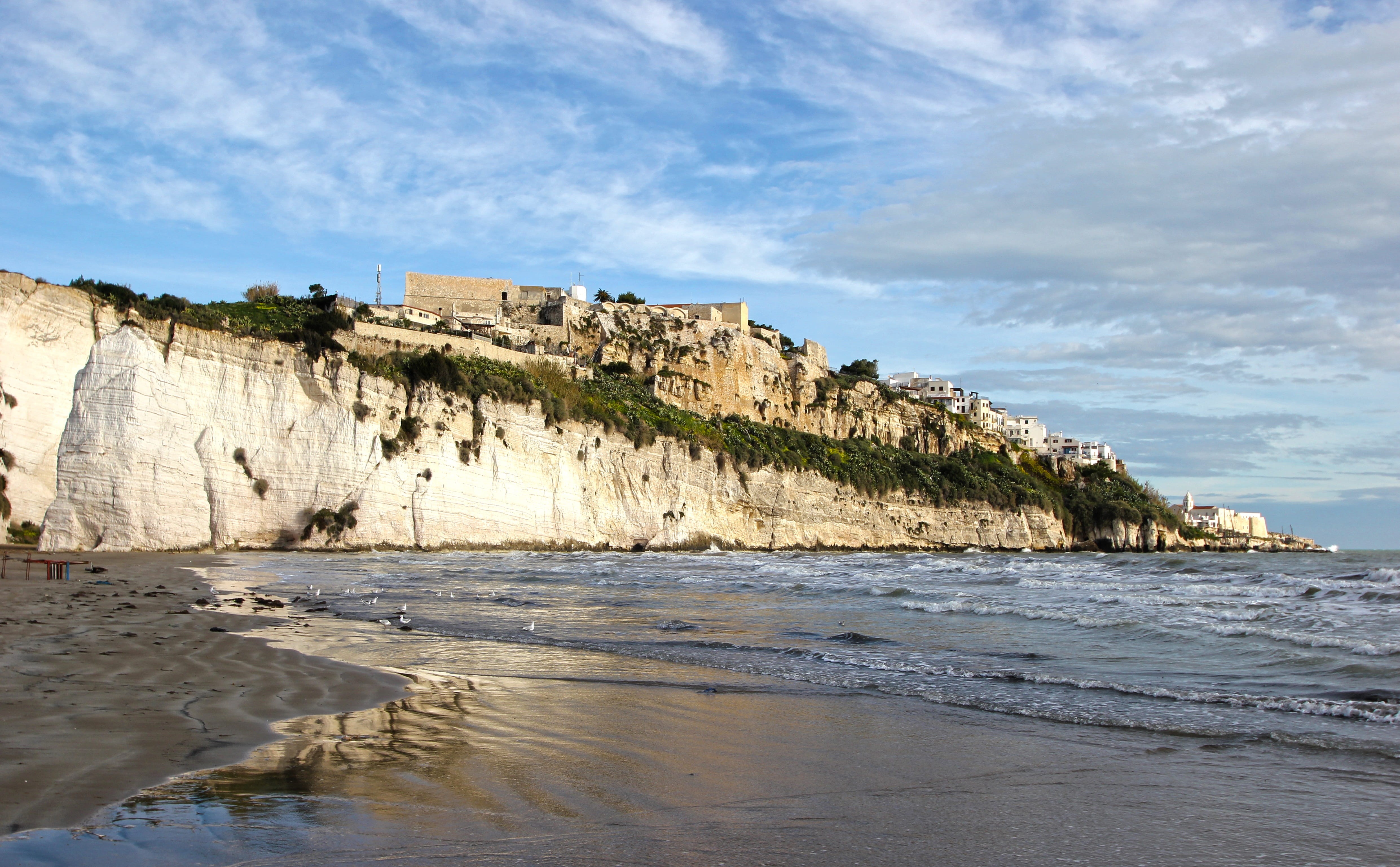 day, nature, tranquility, rock formation, rock - object, cliff, non-urban scene, no people, old town, vieste, beauty in nature, tourism, outdoors, eroded, HD Wallpaper