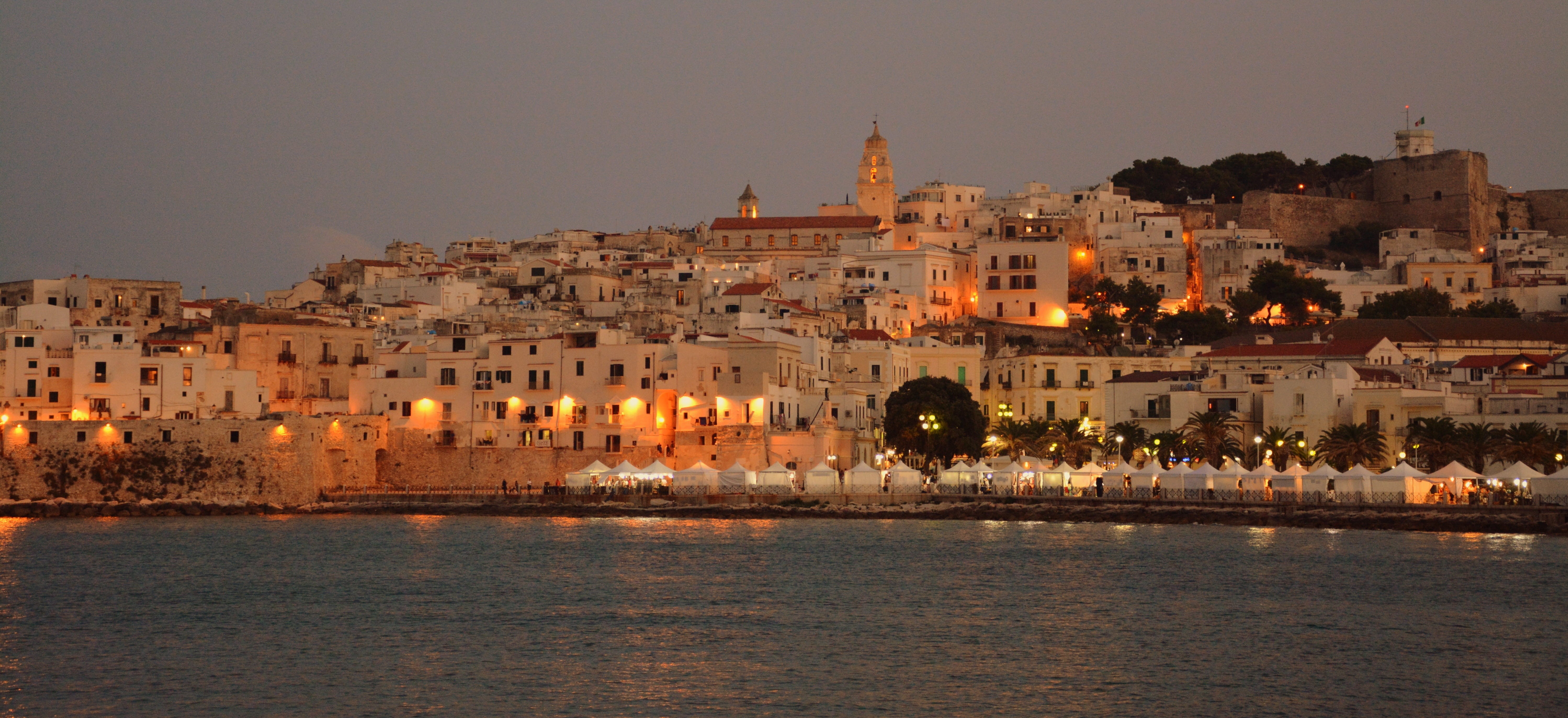 gargano, travel destinations, no people, cityscape, nature, picturesque, travel, puglia, architecture, houses, outdoors, built structure, lights, religion, HD Wallpaper