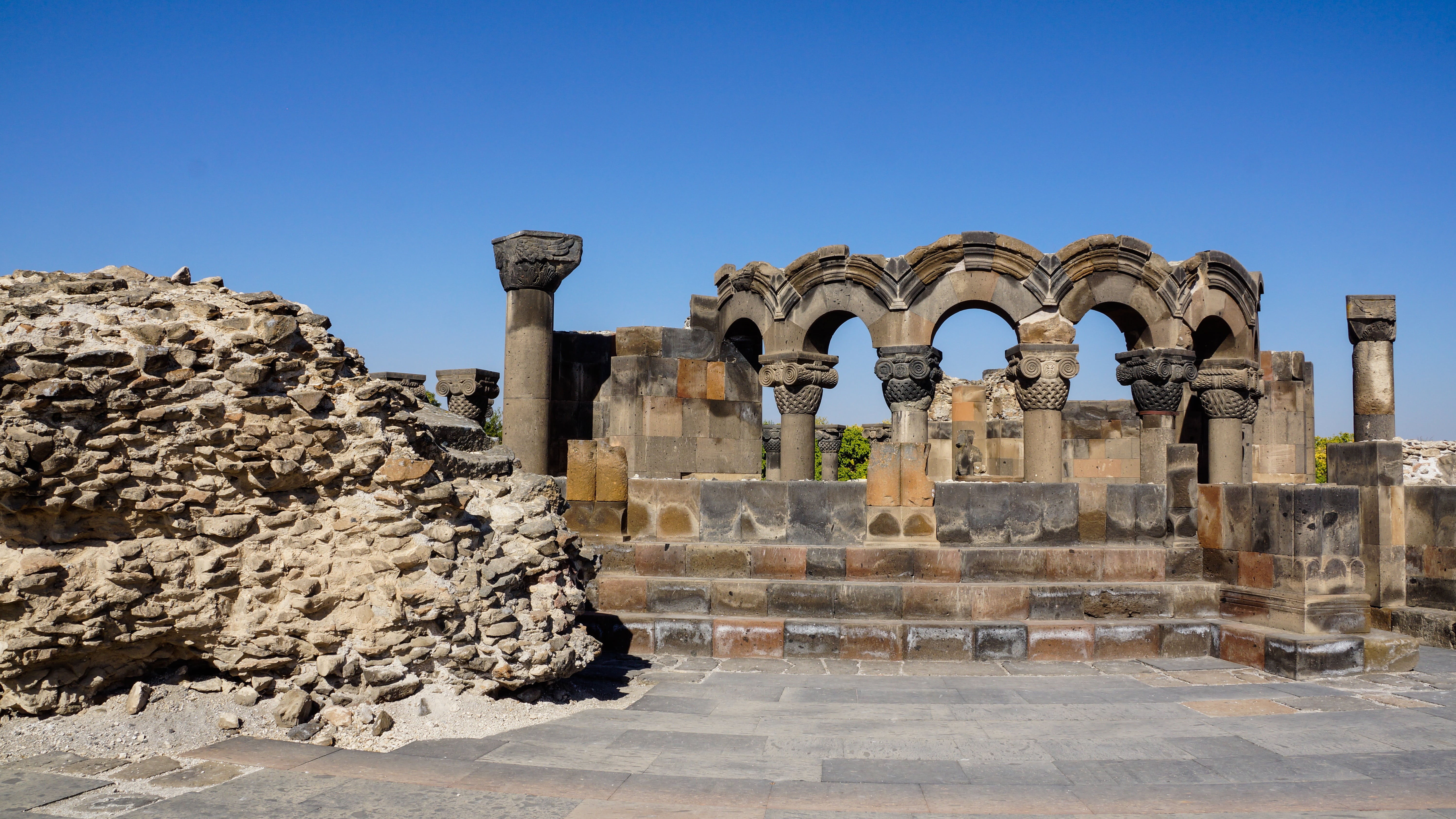 historic, clear sky, christian, sky, concrete, travel, day, travel destinations, cathedral, ruined, old Ruin, history, tourism, outdoors, cultures, ancient civilization, HD Wallpaper