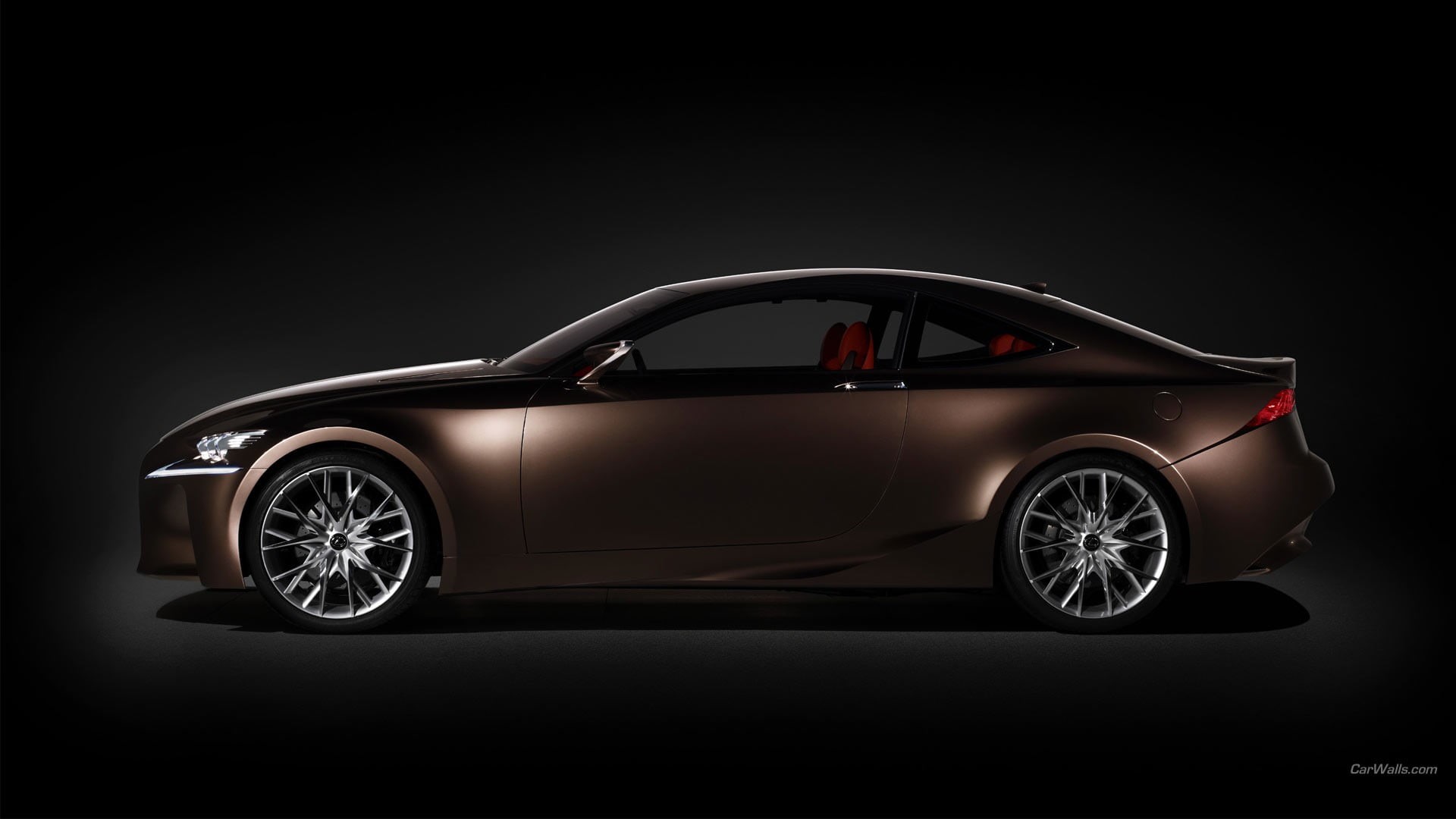 black color, sports car, mode of transportation, wheel, luxury, studio shot, 1080P, Lexus LF-CC, car, indoors, gold, copy space, shiny, coupe, concept cars, HD Wallpaper