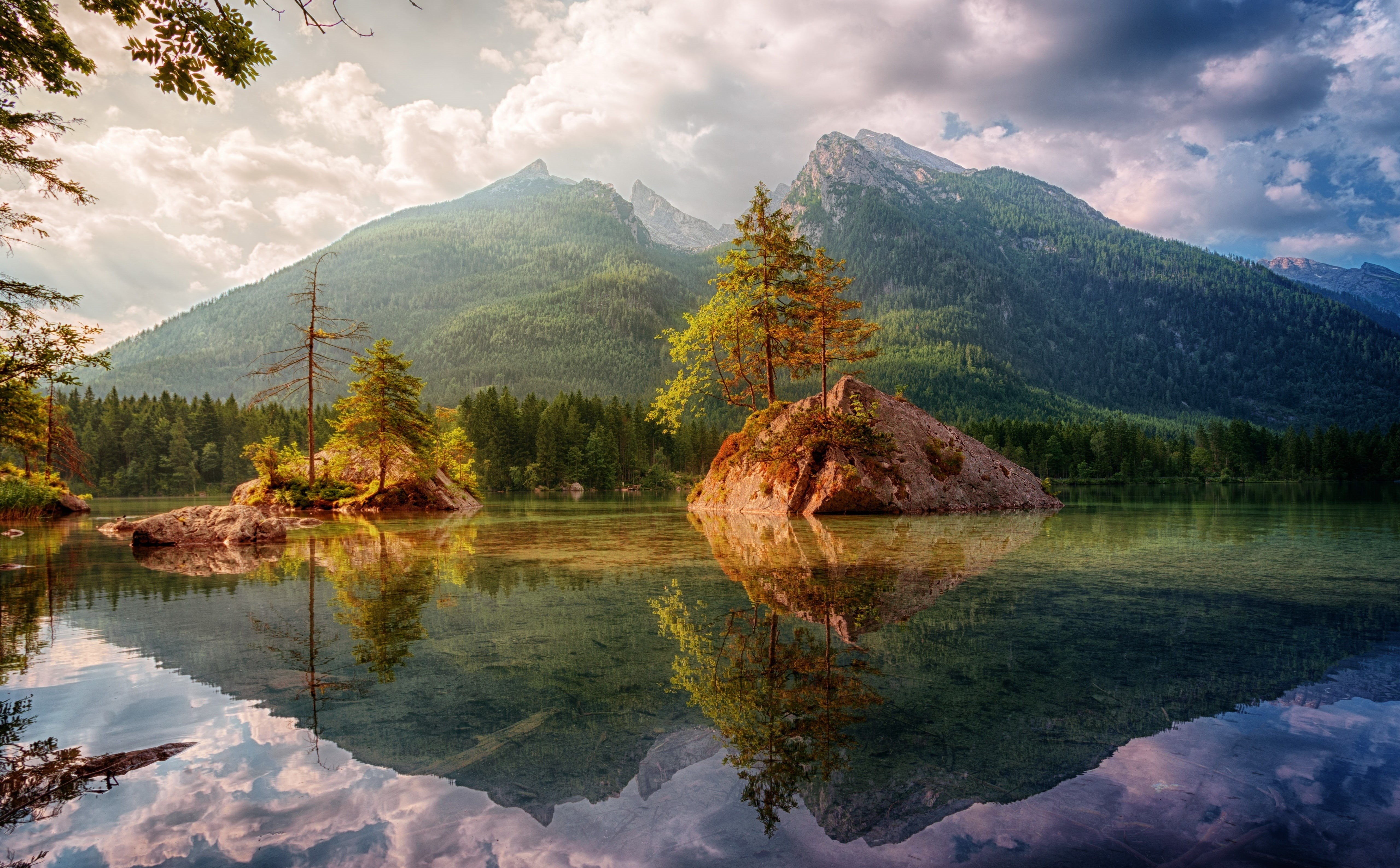 Travel, Alpine, 5K, plant, body, Nature, outdoors, Lake, Mirroring, nationalpark, tranquil scene, sky, Scenery, cloud - sky, Wilderness, Trees, Landscape, HD Wallpaper