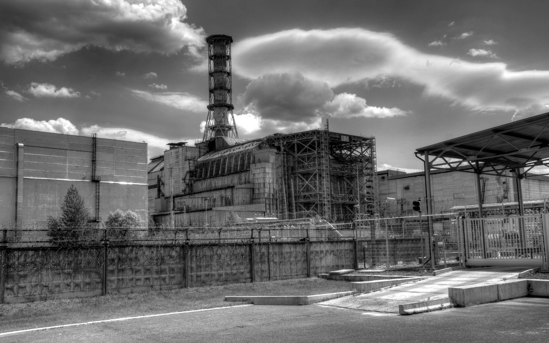 apocalyptic, radioactive, Ukraine, monochrome, Chernobyl, 1080P, HD Wallpaper