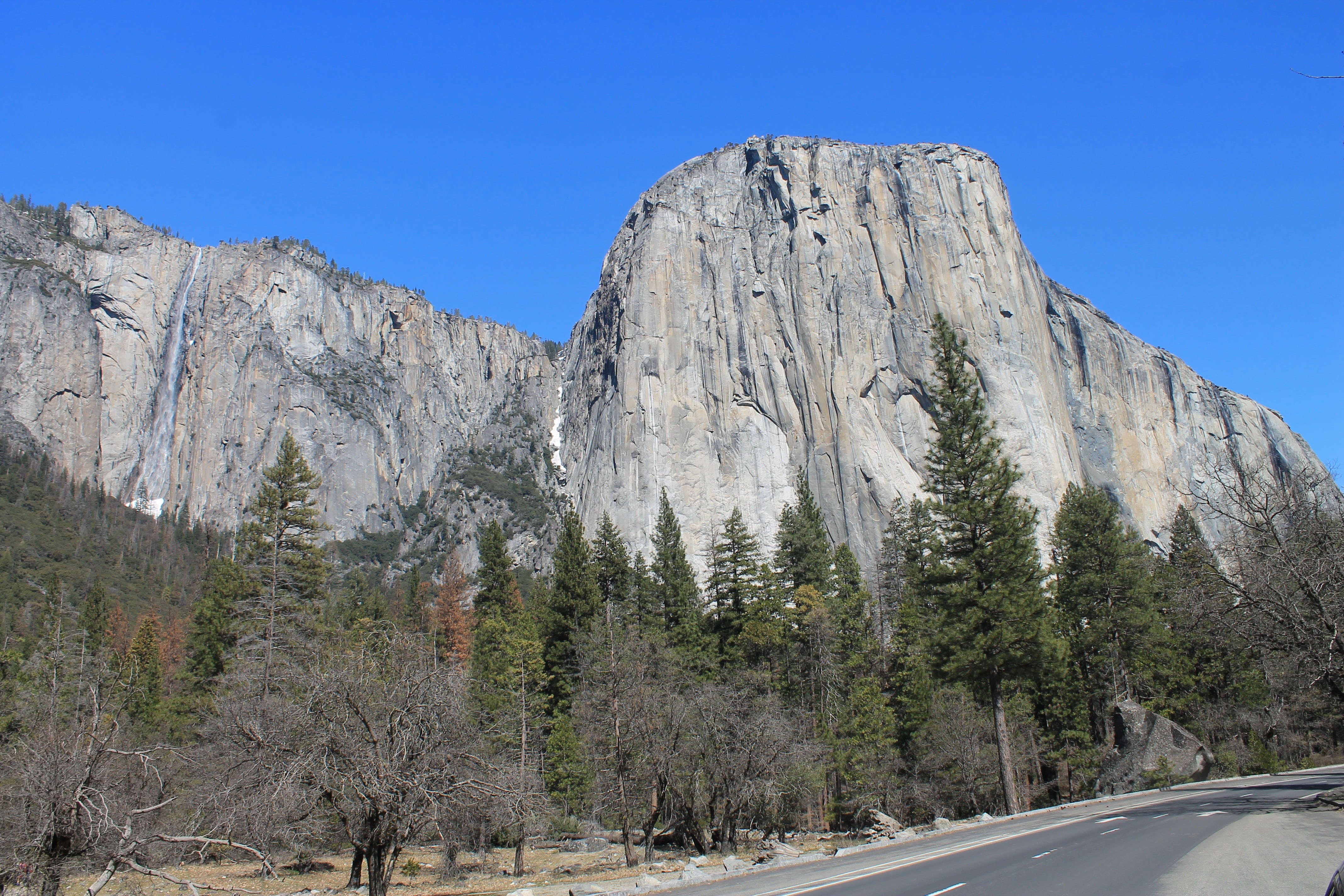 tourist, trail, weather, nature, capitan, climbing, boulder, cliff, mountain range, dramatic, canyon, destination, point, el capitan, scenics, park, fall, HD Wallpaper