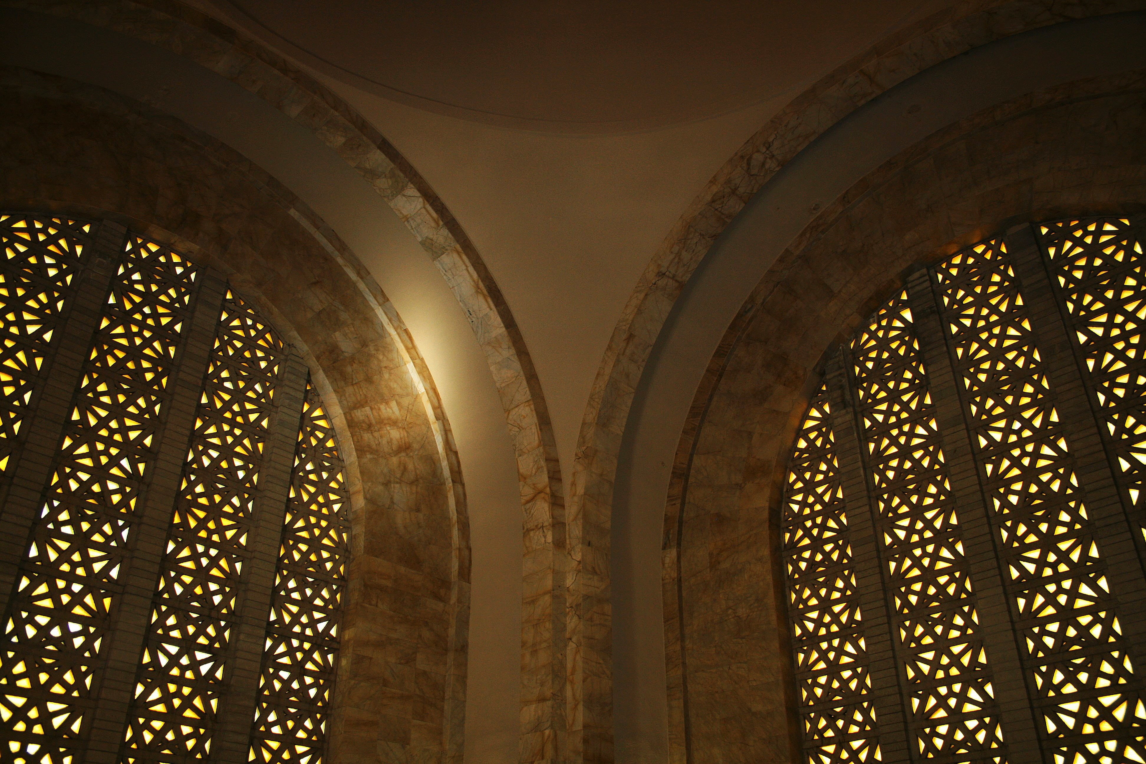 indoors, built structure, 4K, windows, gold colored, monolith, place of worship, spirituality, art and craft, voortrekker monument pretoria, light, luxury, HD Wallpaper