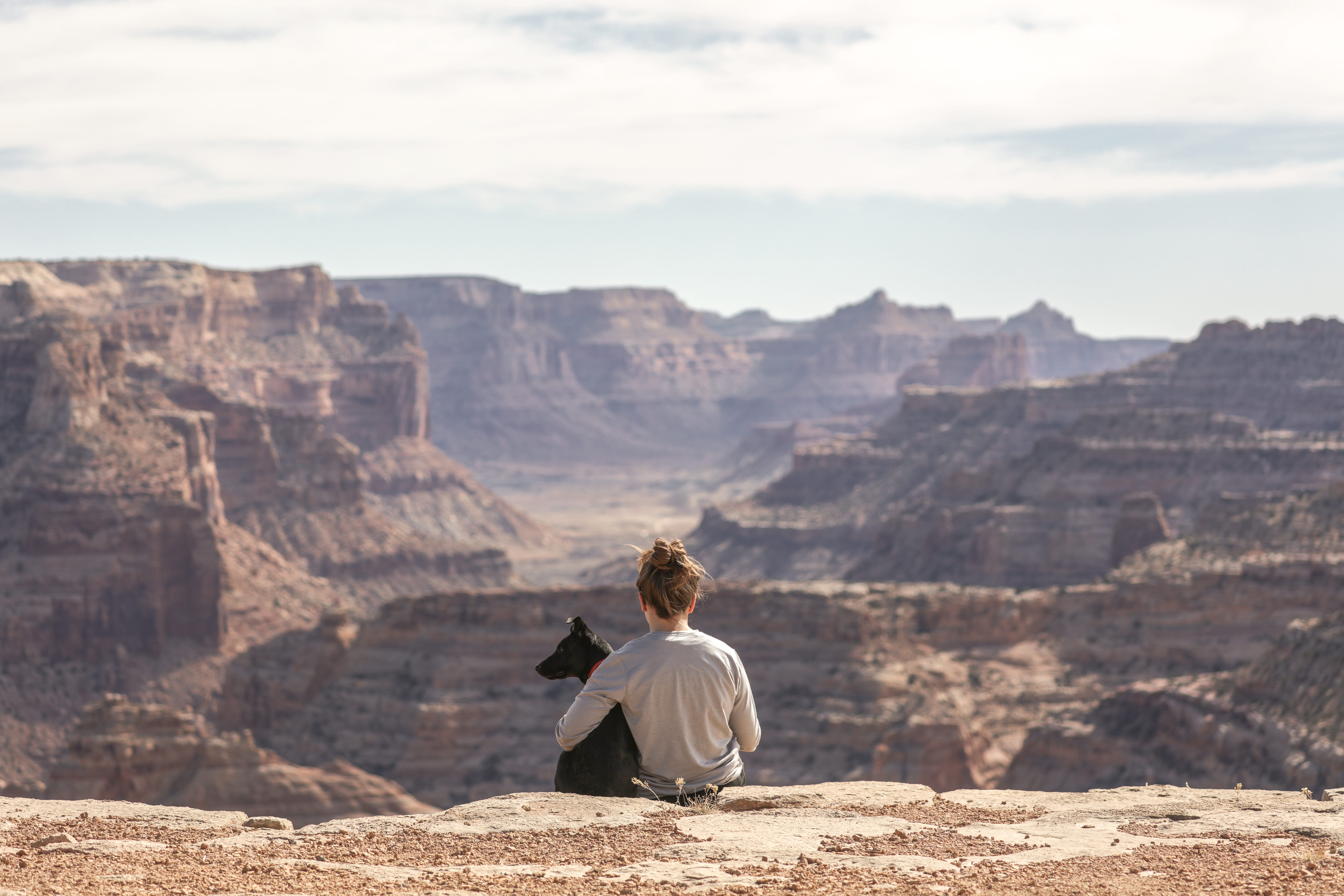 land, day, solitude, tranquility, nature, one Person, extreme Terrain, grand Canyon, outdoors, edge, people, wilderness Area, cliff, black, adults only, HD Wallpaper