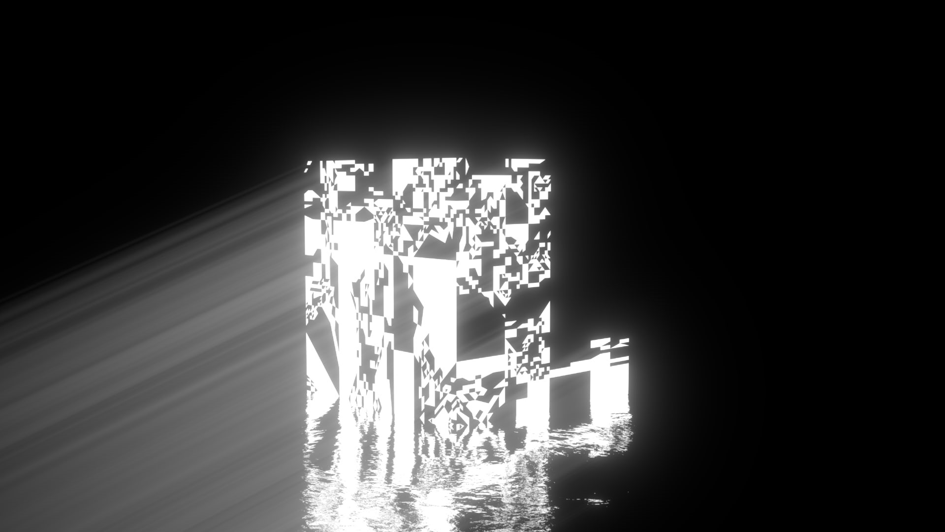 built structure, building exterior, architecture, outdoors, copy space, CGI, christmas lights, nature, cube, light, 1080P, water, dark, decoration, light - natural phenomenon, HD Wallpaper