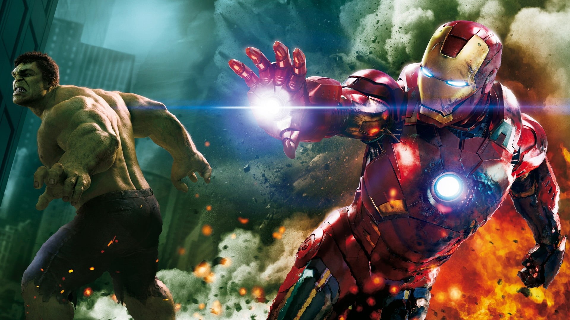 The Avengers, black, stage, waist up, red, movies, Iron Man, holding, adult, group of people, Marvel Cinematic Universe, three quarter length, people, Hulk, HD Wallpaper